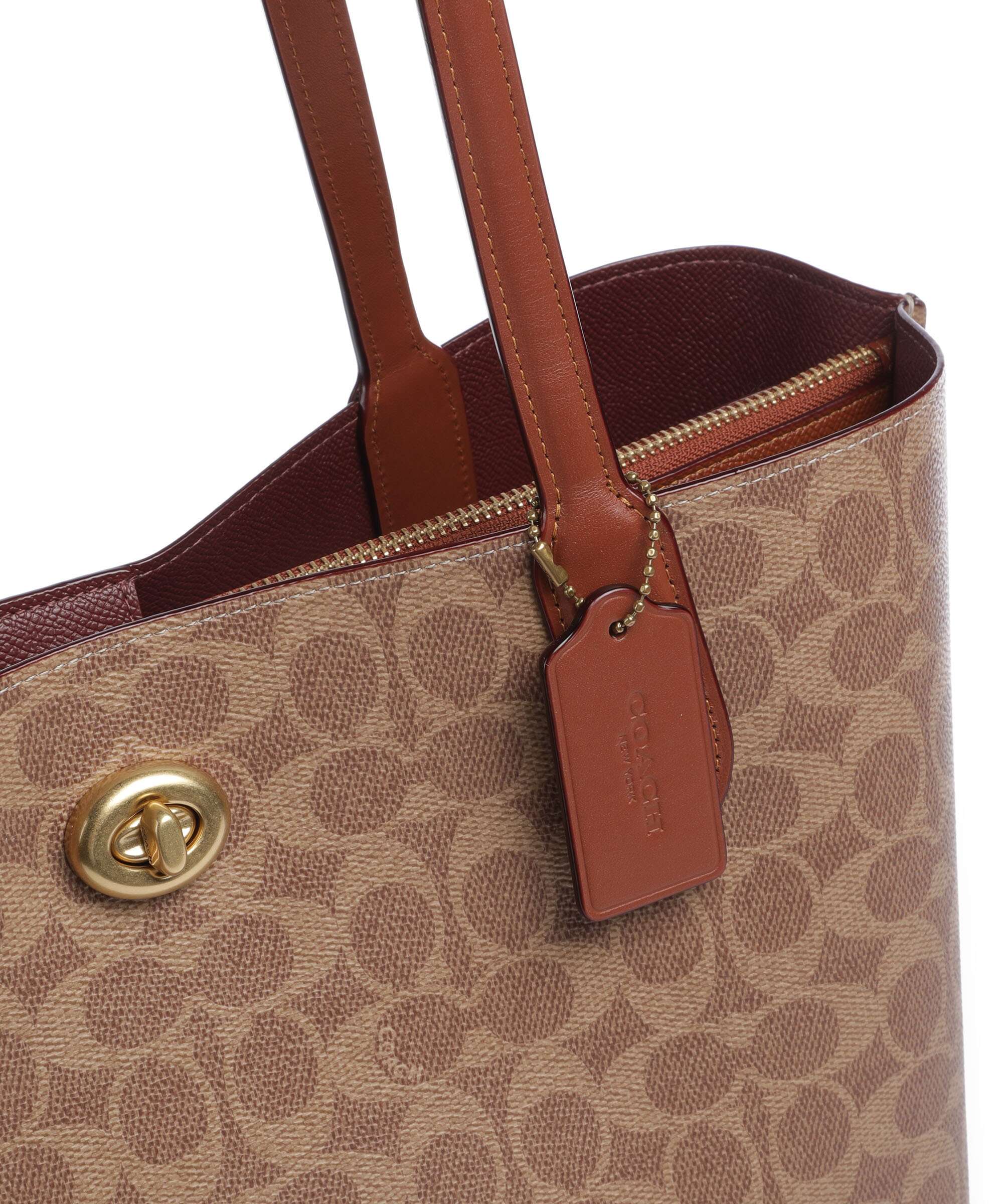 Coach Willow Signature Tote bag tan caramel - Image 4