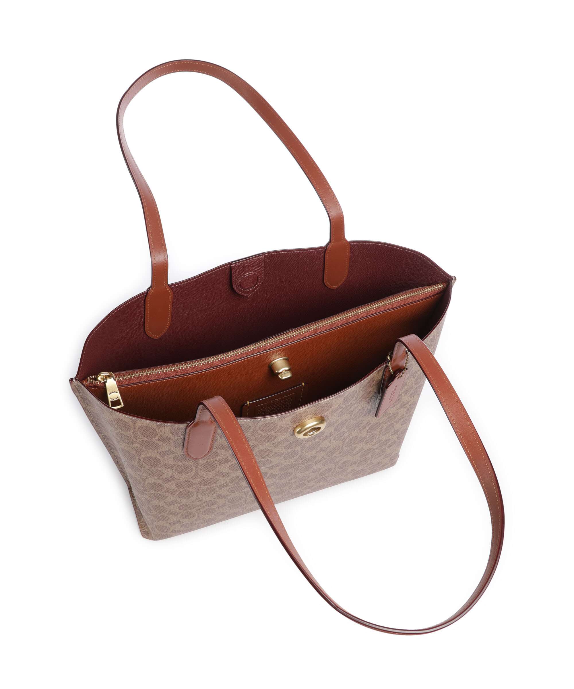 Coach Willow Signature Tote bag tan caramel - Image 6
