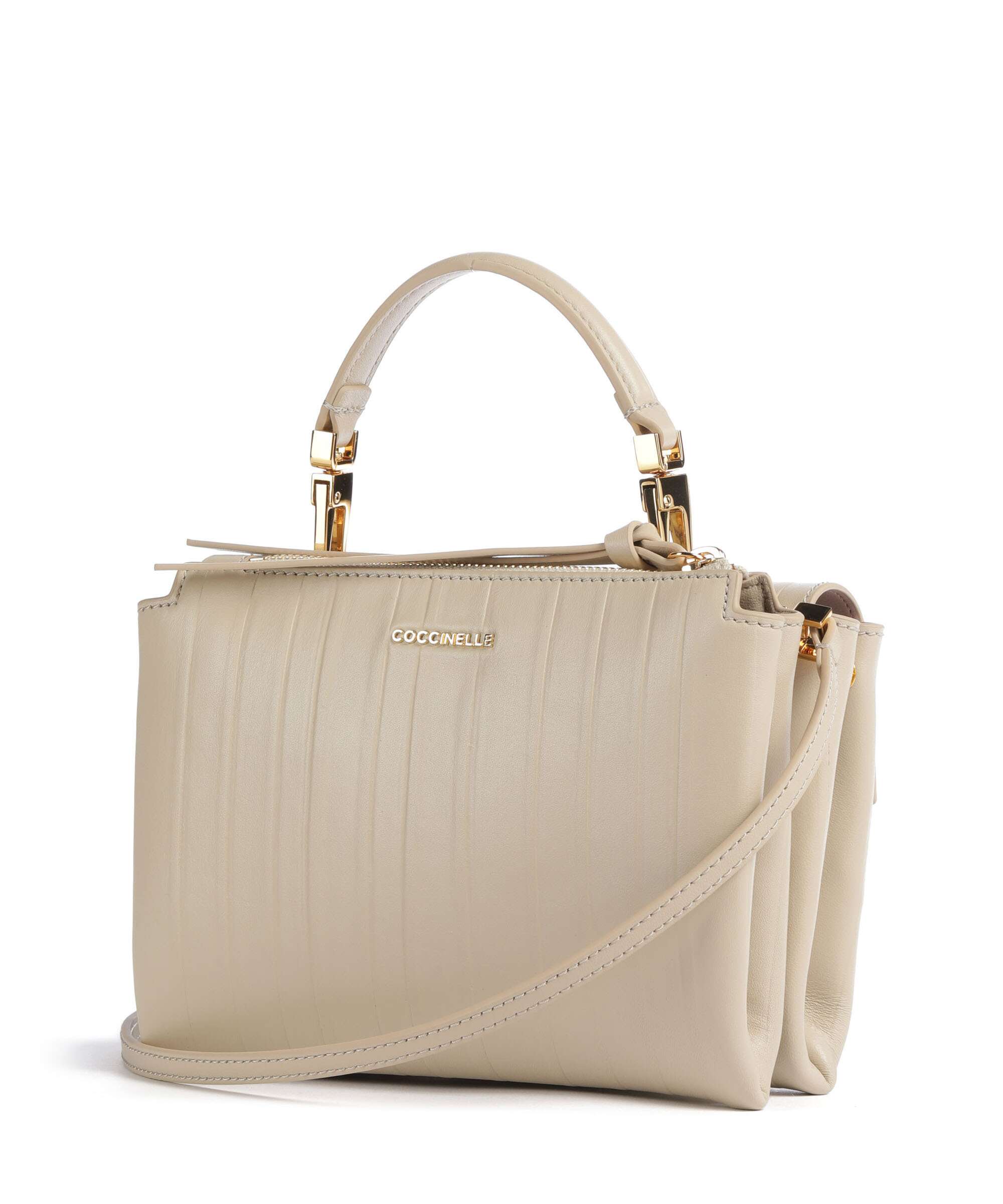 Coccinelle Arlettis Plisse Crossbody bag sandshell - Image 2