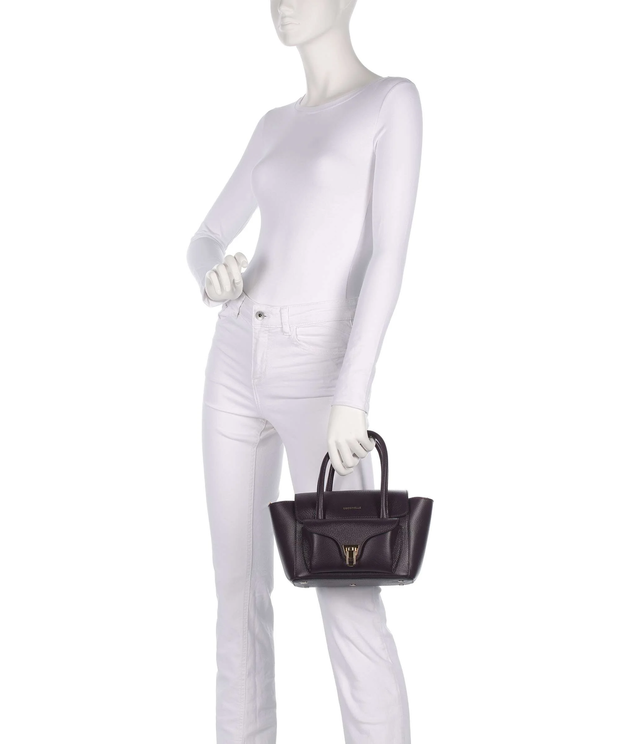 Coccinelle Beat Double Handbag prune - Image 3