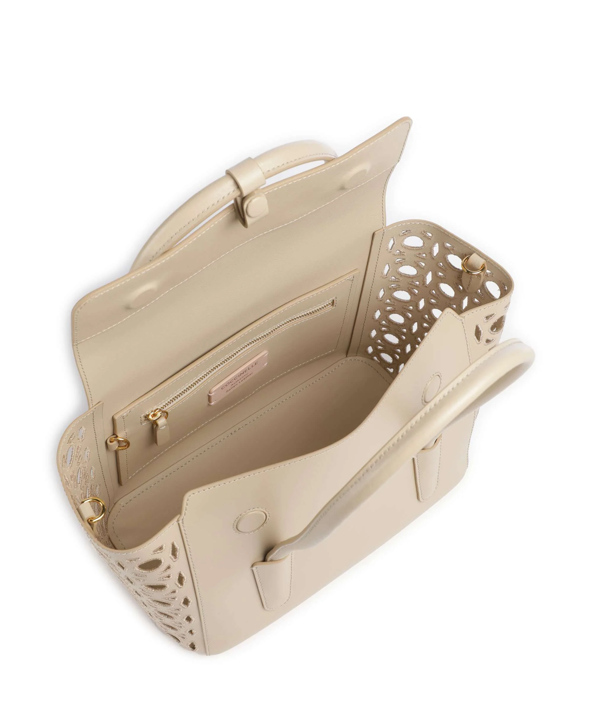 Coccinelle Beat Double Monogram Handbag sandshell - Image 8