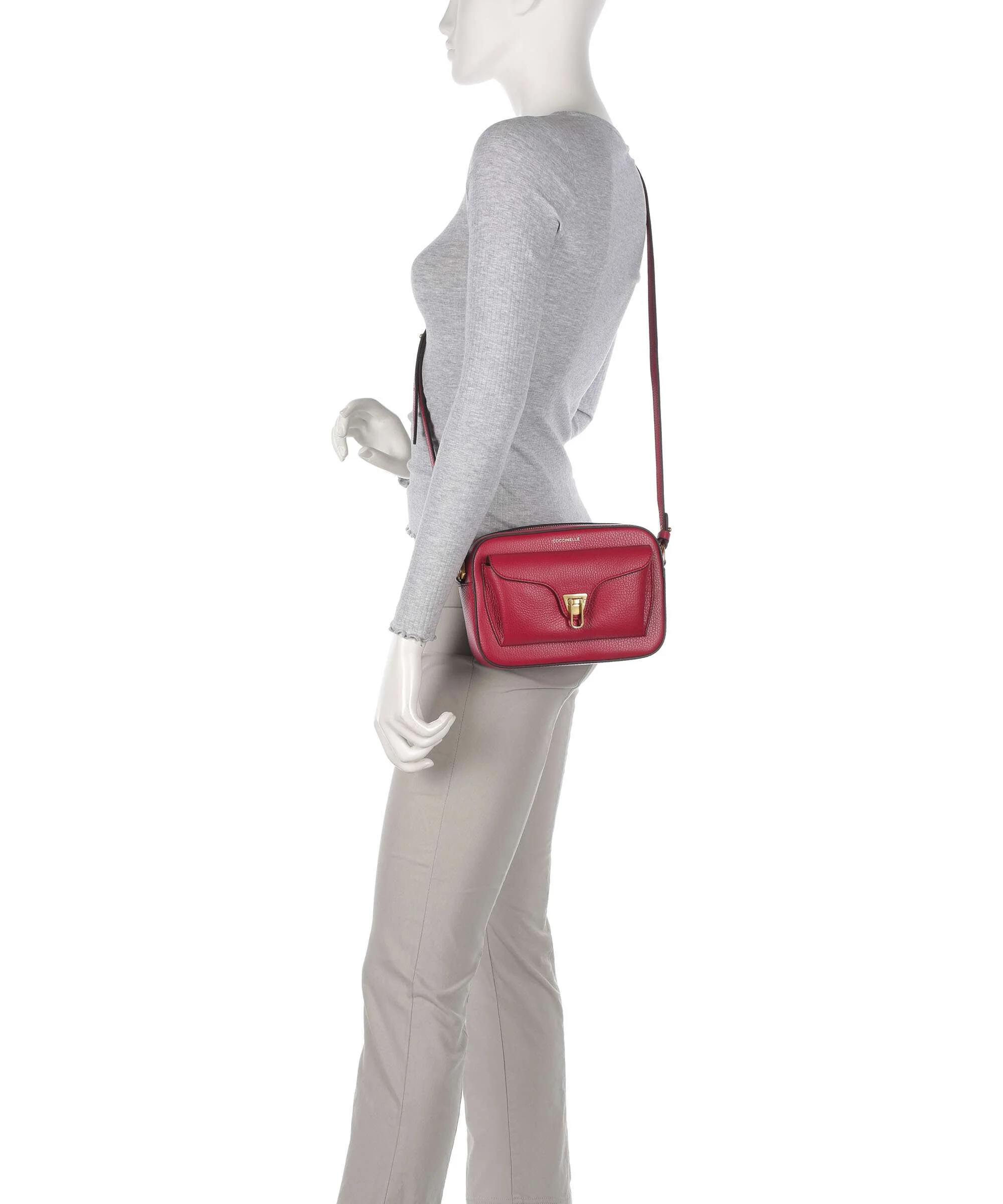 Coccinelle Beat Soft Crossbody bag sangria - Image 3