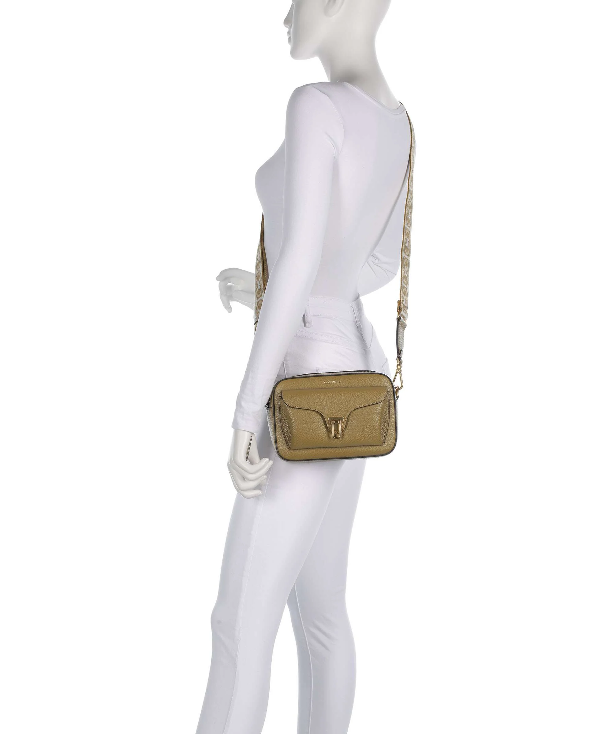 Coccinelle Beat Soft Ribbon Crossbody bag seagrass - Image 3