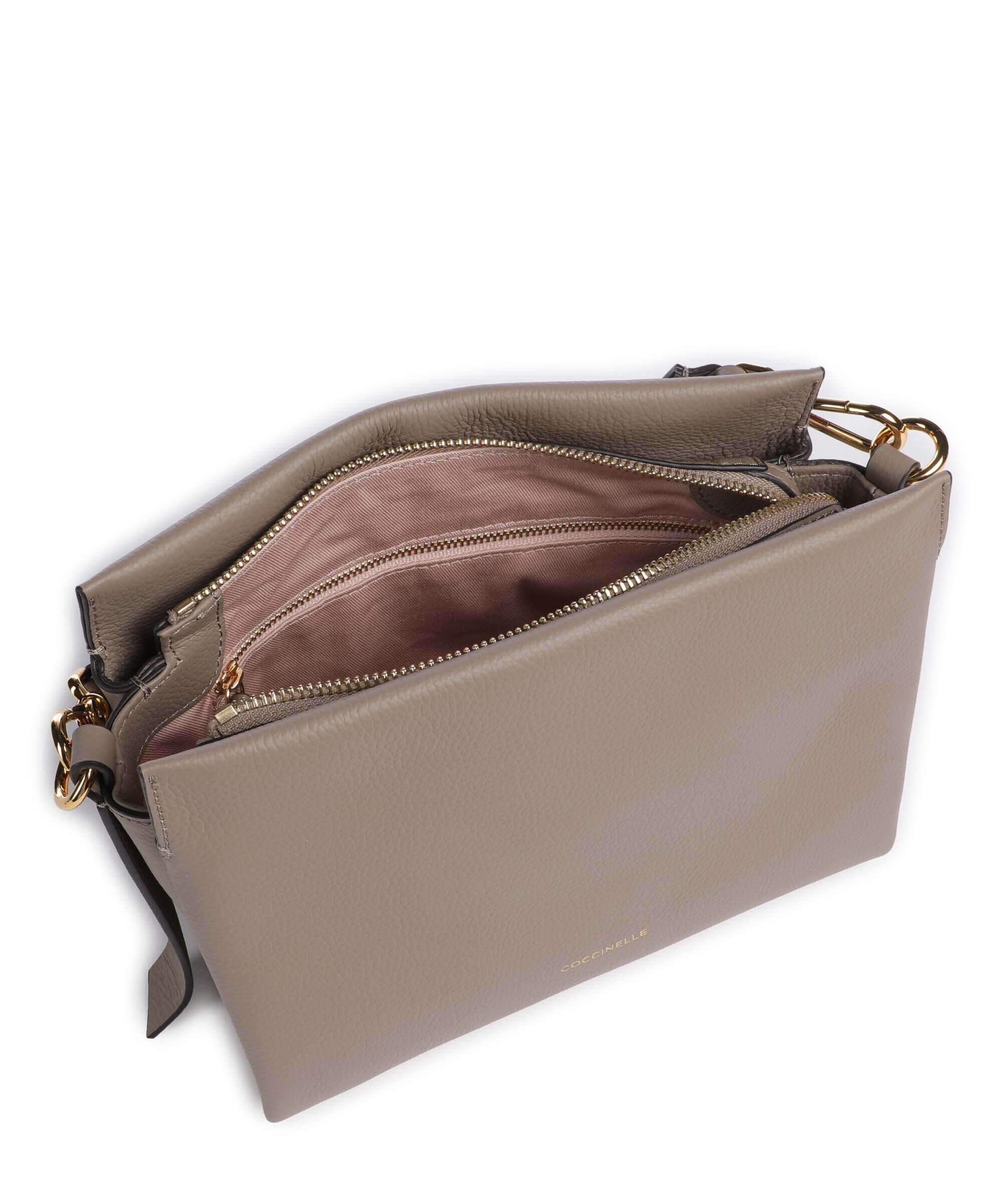 Coccinelle Boheme Grana Double Handbag warm taupe/rosette - Image 6