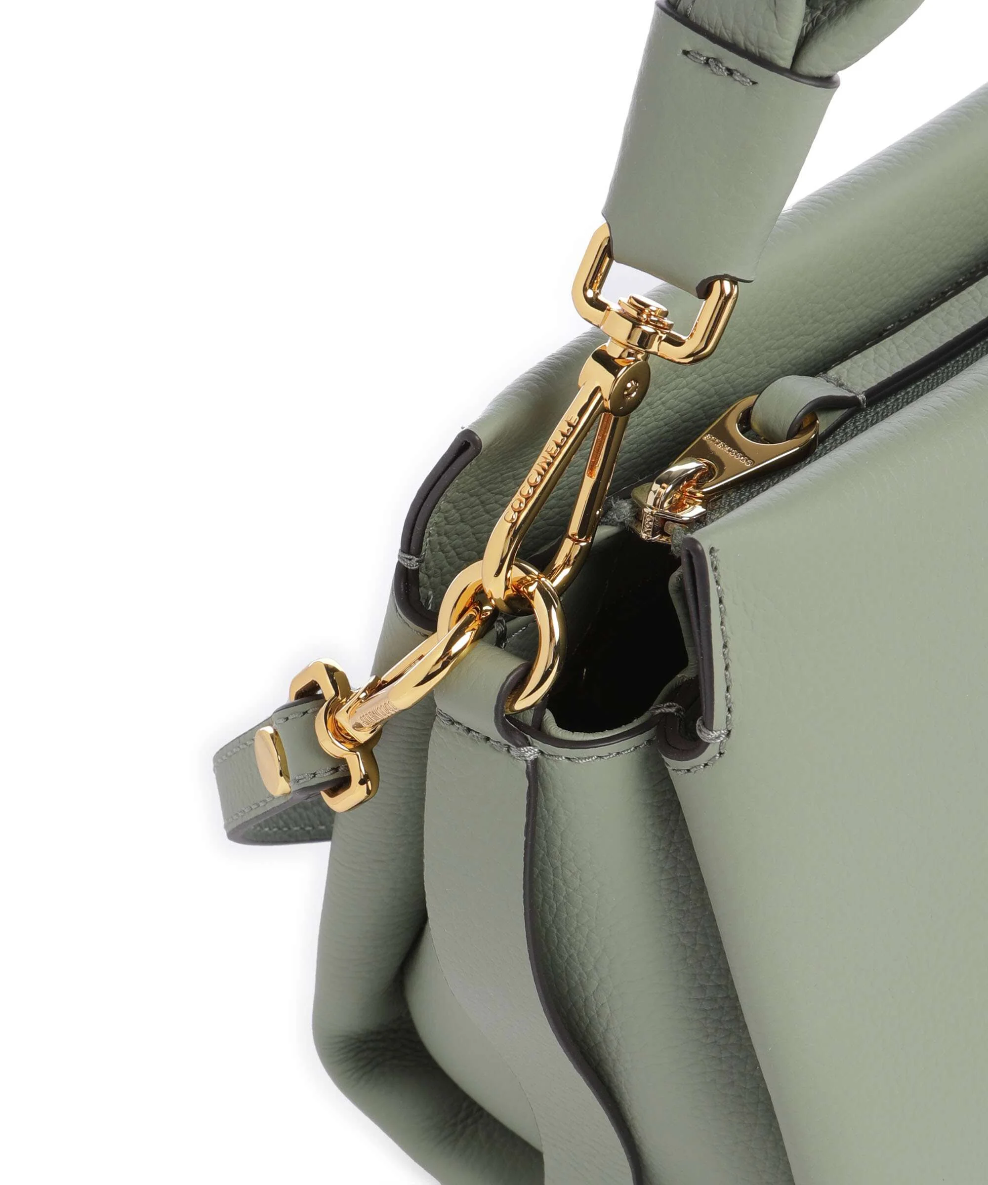 Coccinelle Boheme Grana Double Handbag greenery/rosett - Image 4
