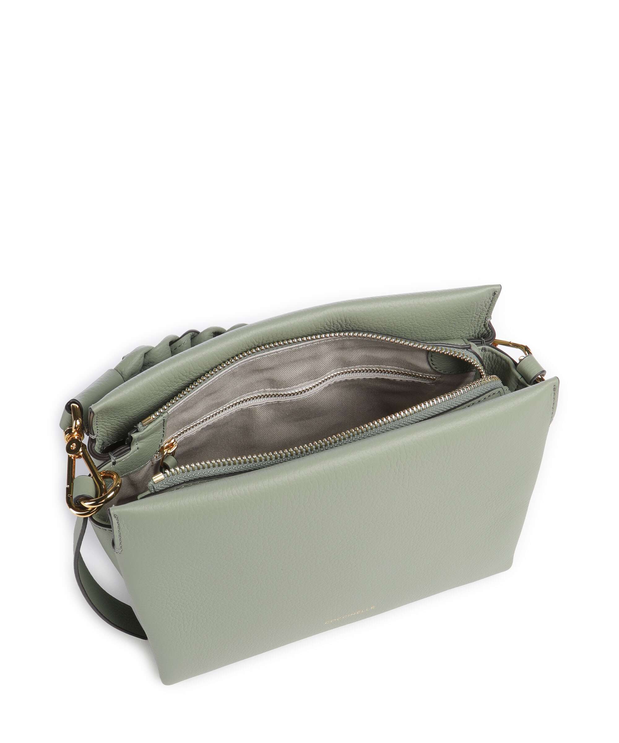 Coccinelle Boheme Grana Double Handbag greenery/rosett - Image 6