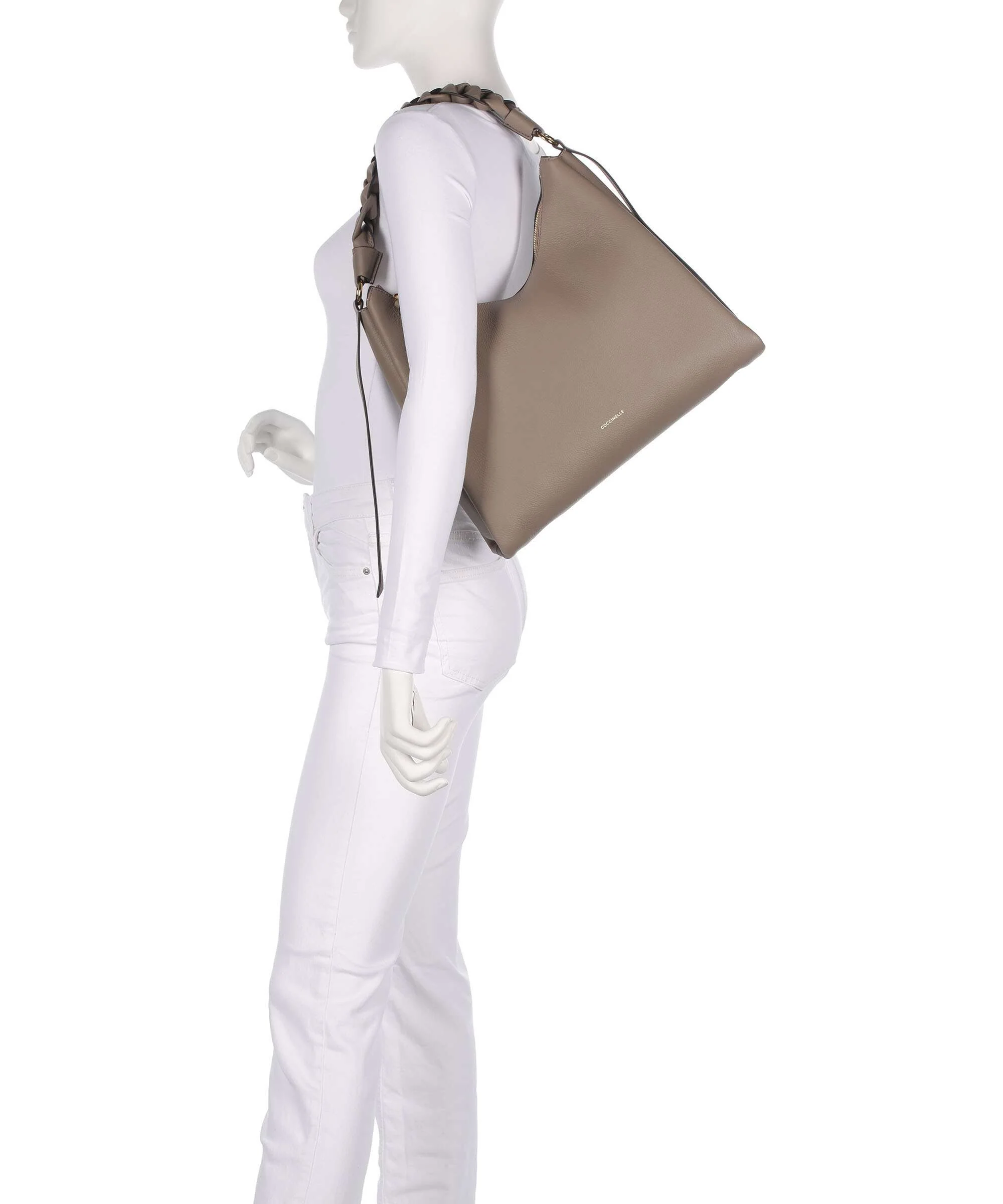 Coccinelle Boheme Grana Double Hobo bag warm taupe/rosette - Image 3