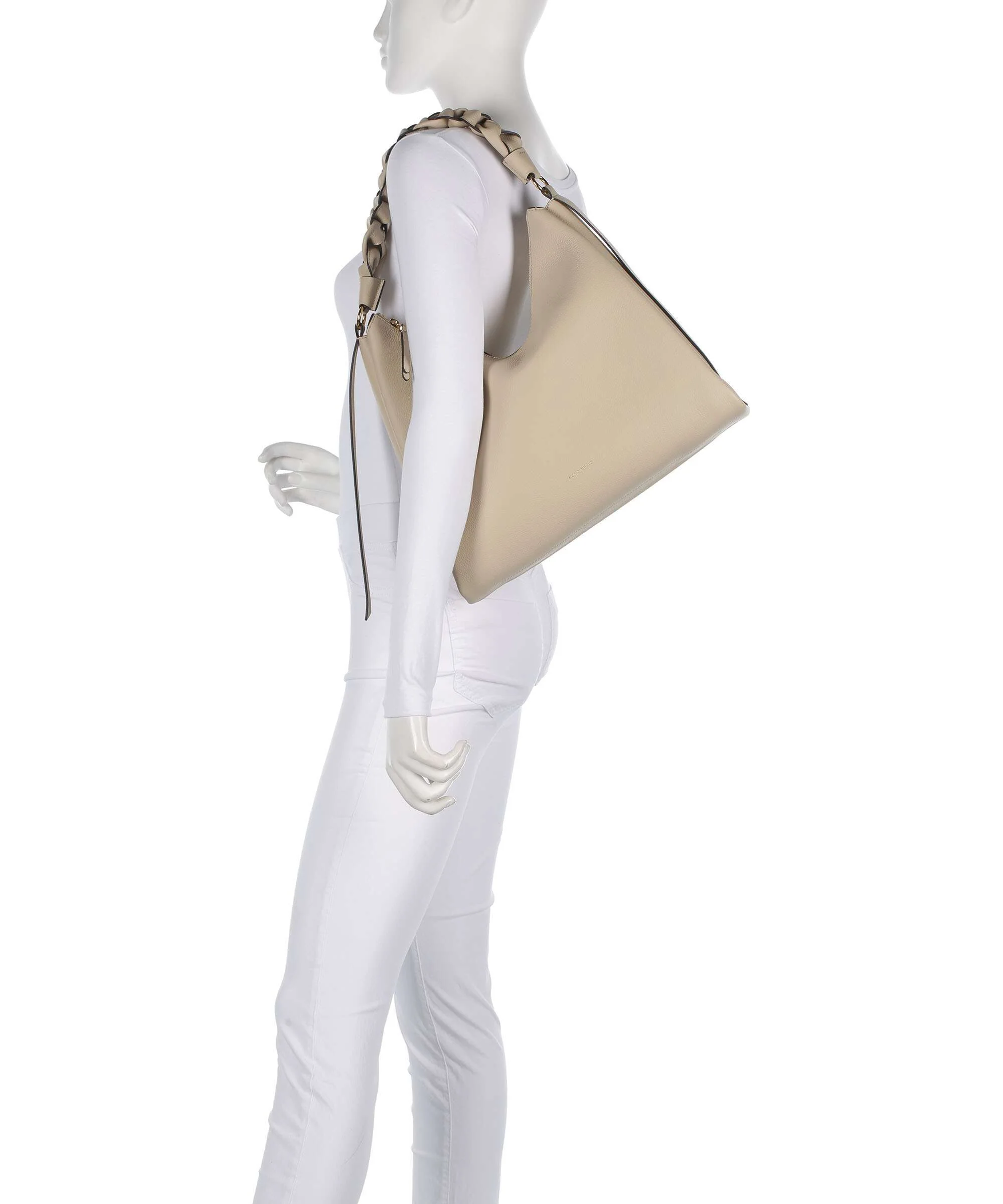 Coccinelle Boheme Grana Double Hobo bag sandshell/seagrass - Image 3