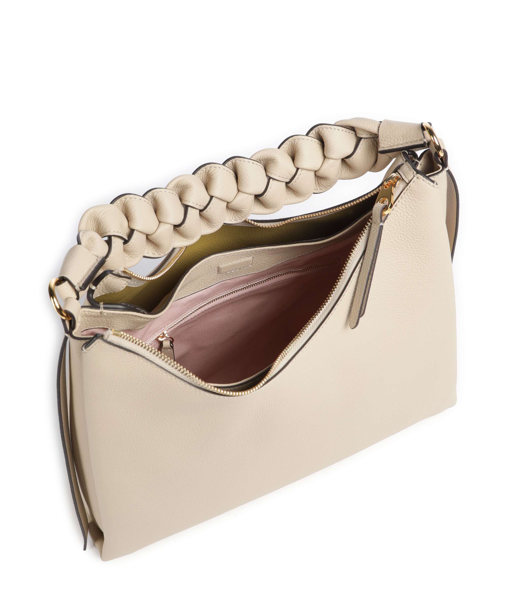 Coccinelle Boheme Grana Double Hobo bag sandshell/seagrass - Image 5