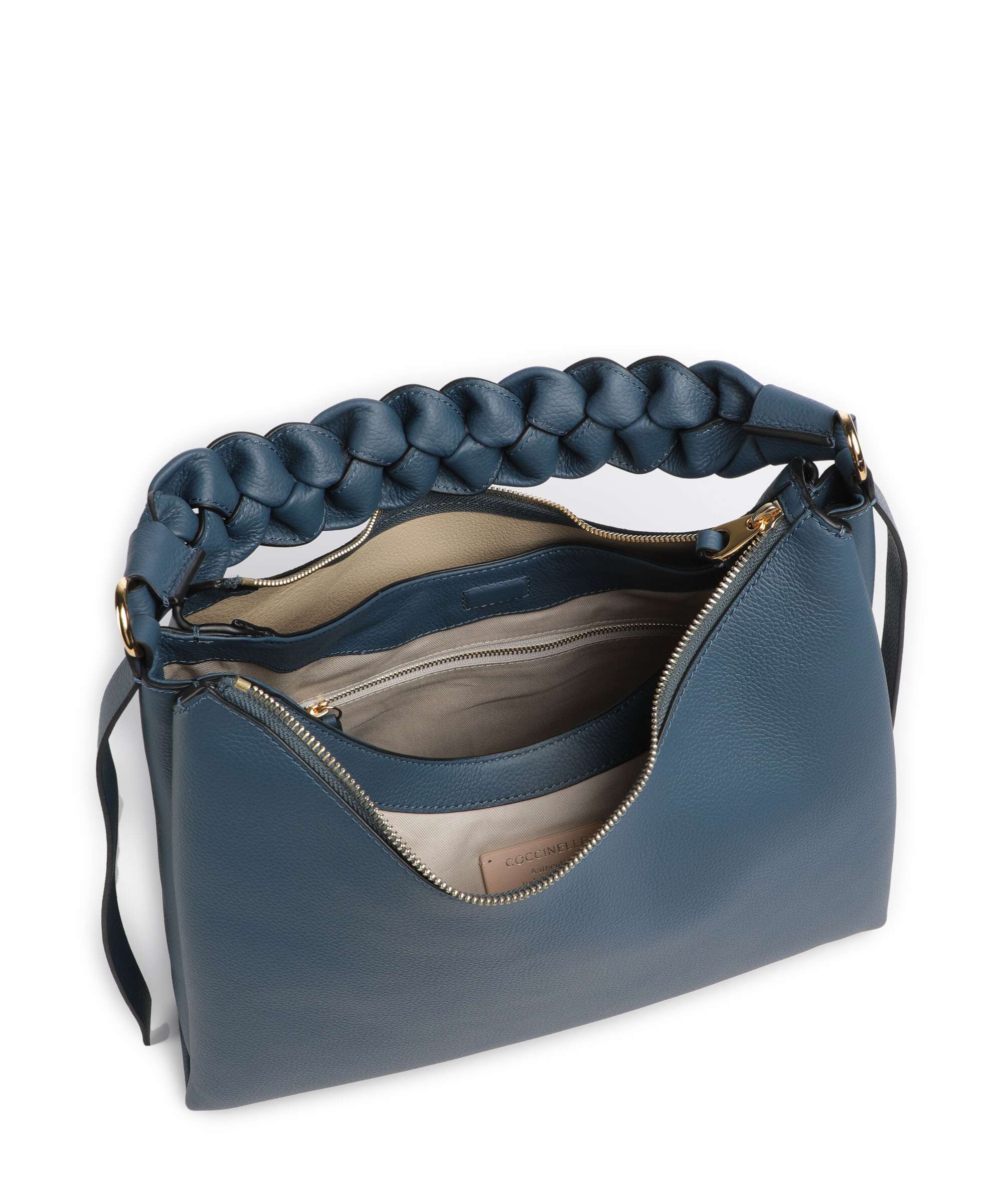 Coccinelle Boheme Grana Double Hobo bag deep blue/sandshell - Image 5