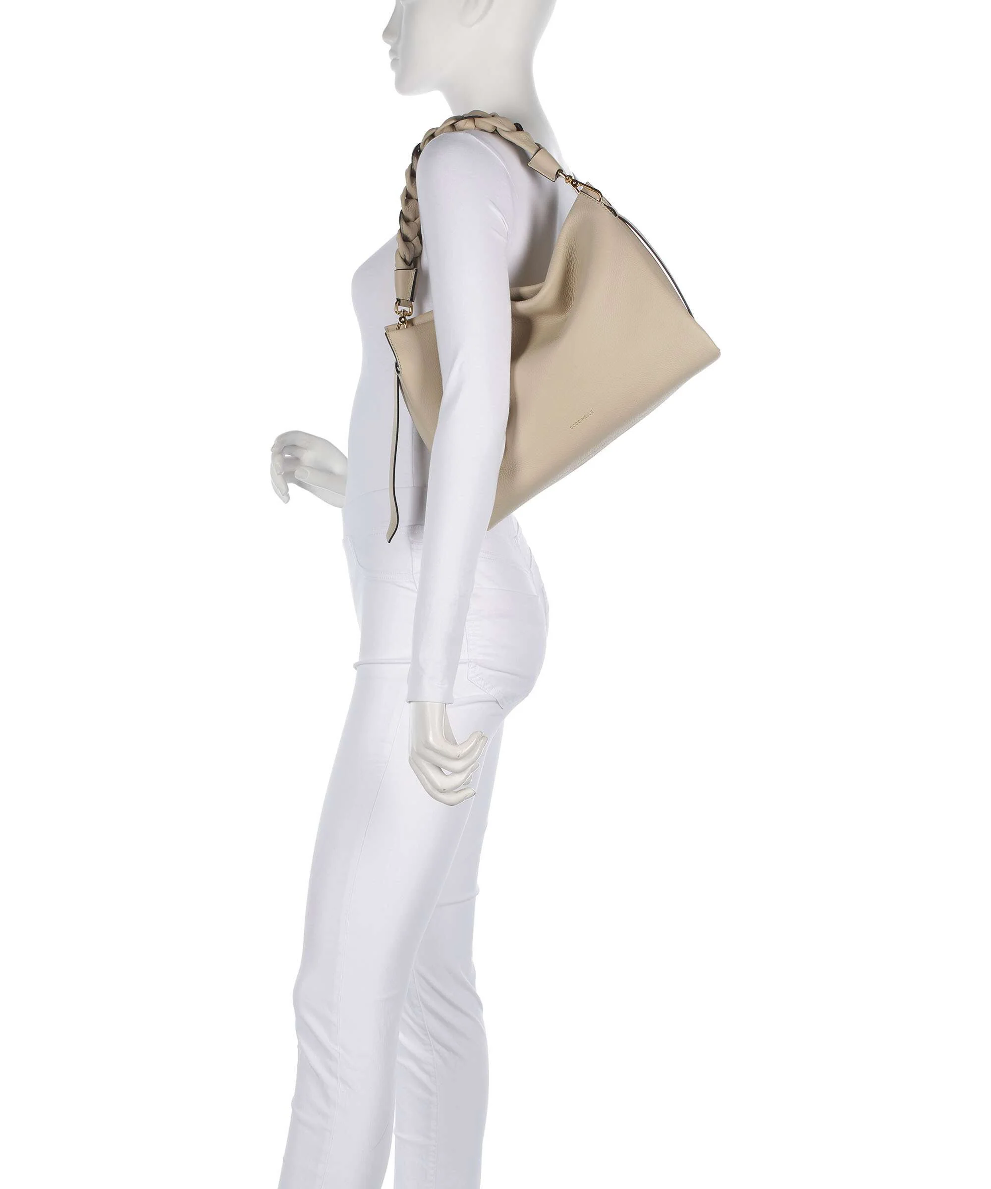 Coccinelle Boheme Grana Double Hobo bag sandshell/seagrass - Image 3