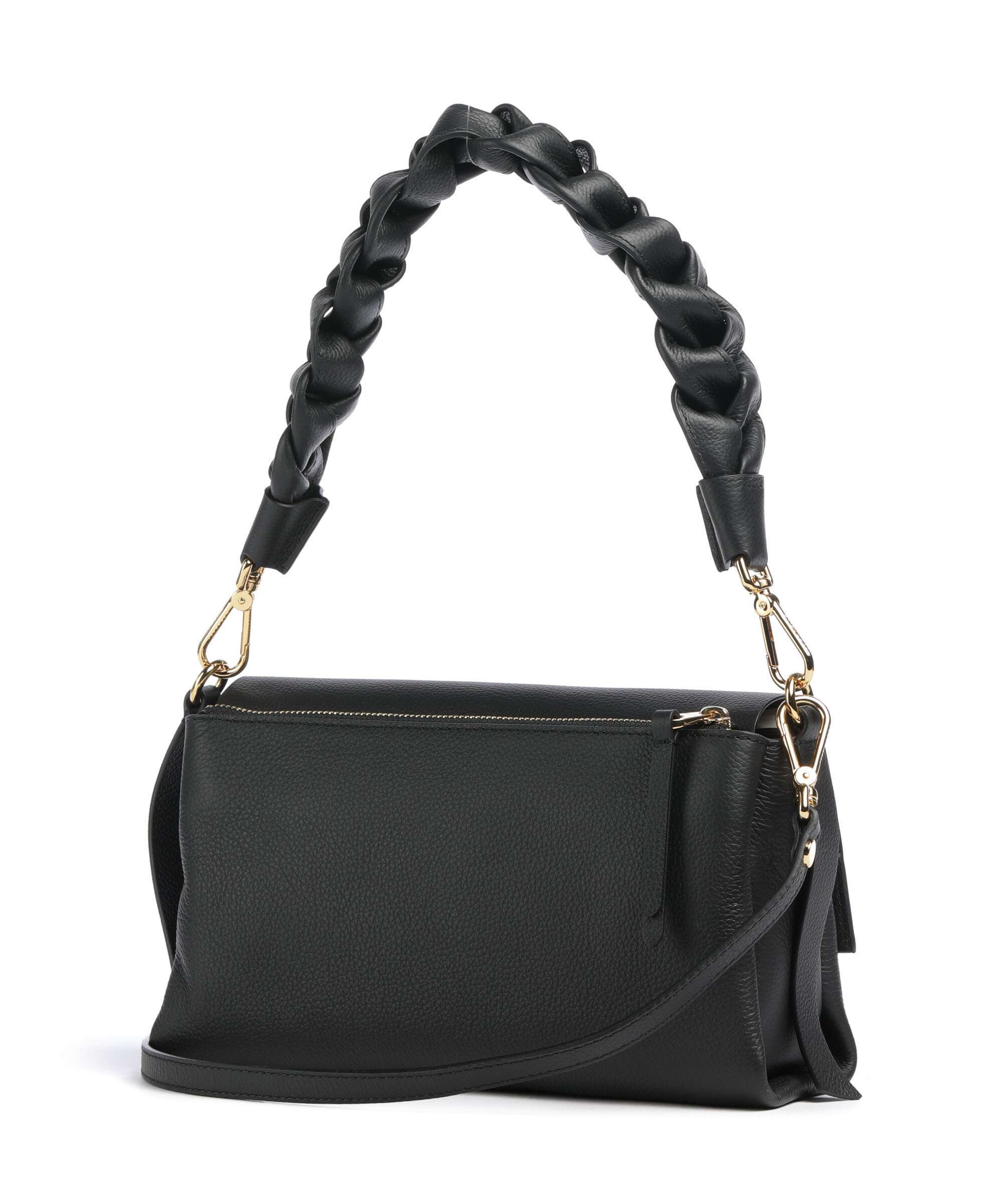 Coccinelle Boheme Grana Double Shoulder bag noir/cognac - Image 2