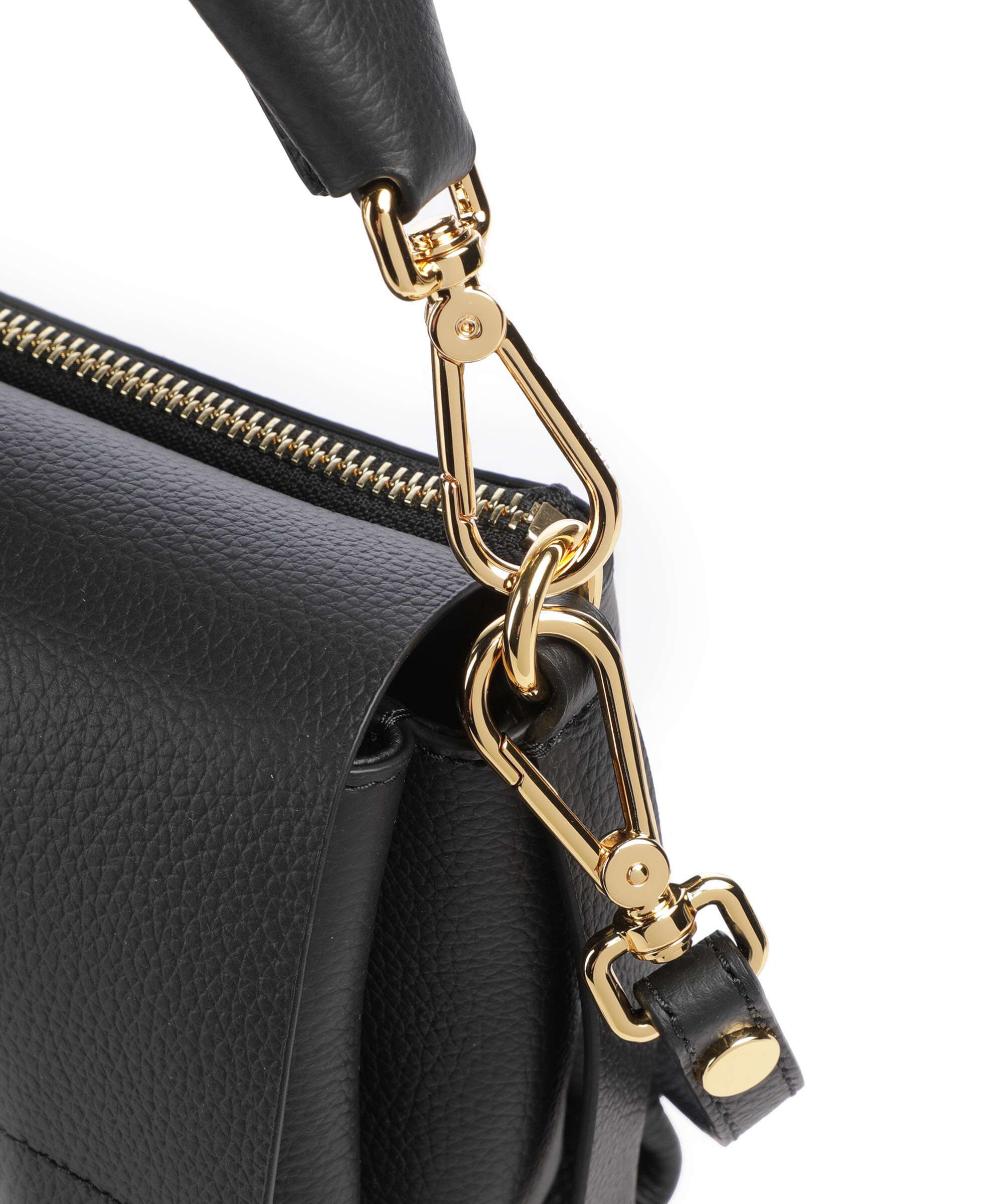 Coccinelle Boheme Grana Double Shoulder bag noir/cognac - Image 4