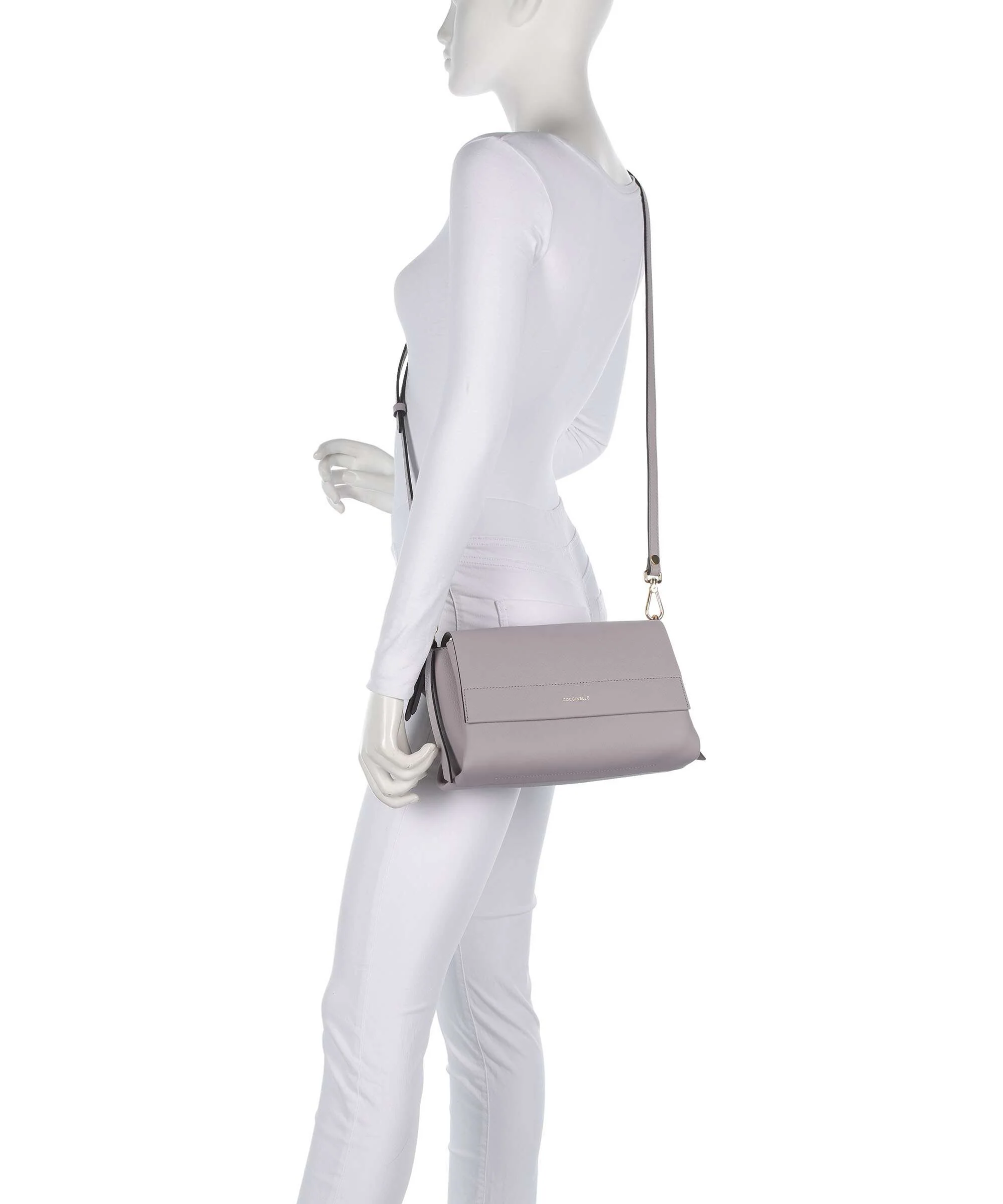Coccinelle Boheme Grana Double Shoulder bag oyster/pearl - Image 4