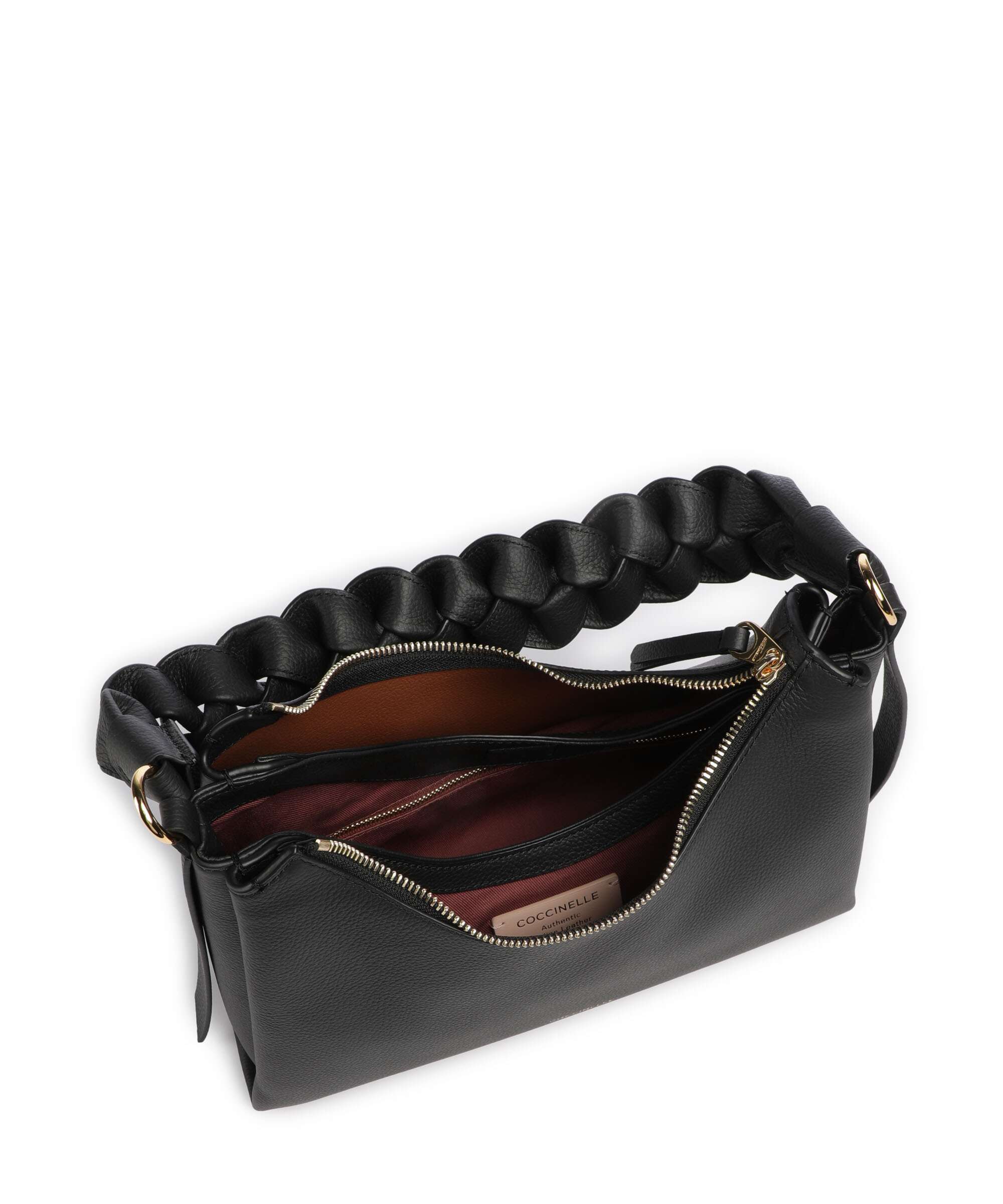 Coccinelle Boheme Grana Double Shoulder bag noir/cognac - Image 5