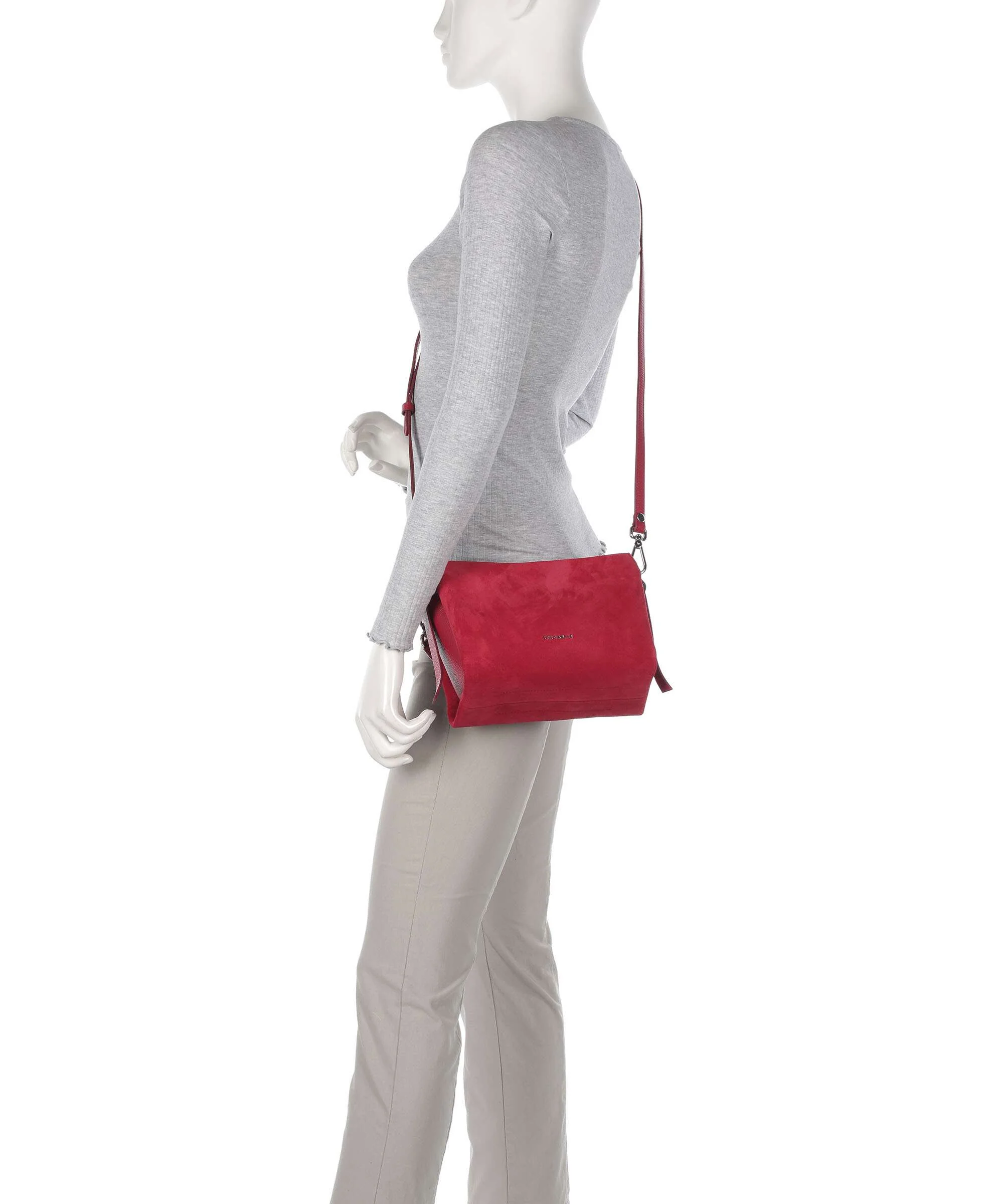 Coccinelle Boheme Suede Handbag sangria - Image 3