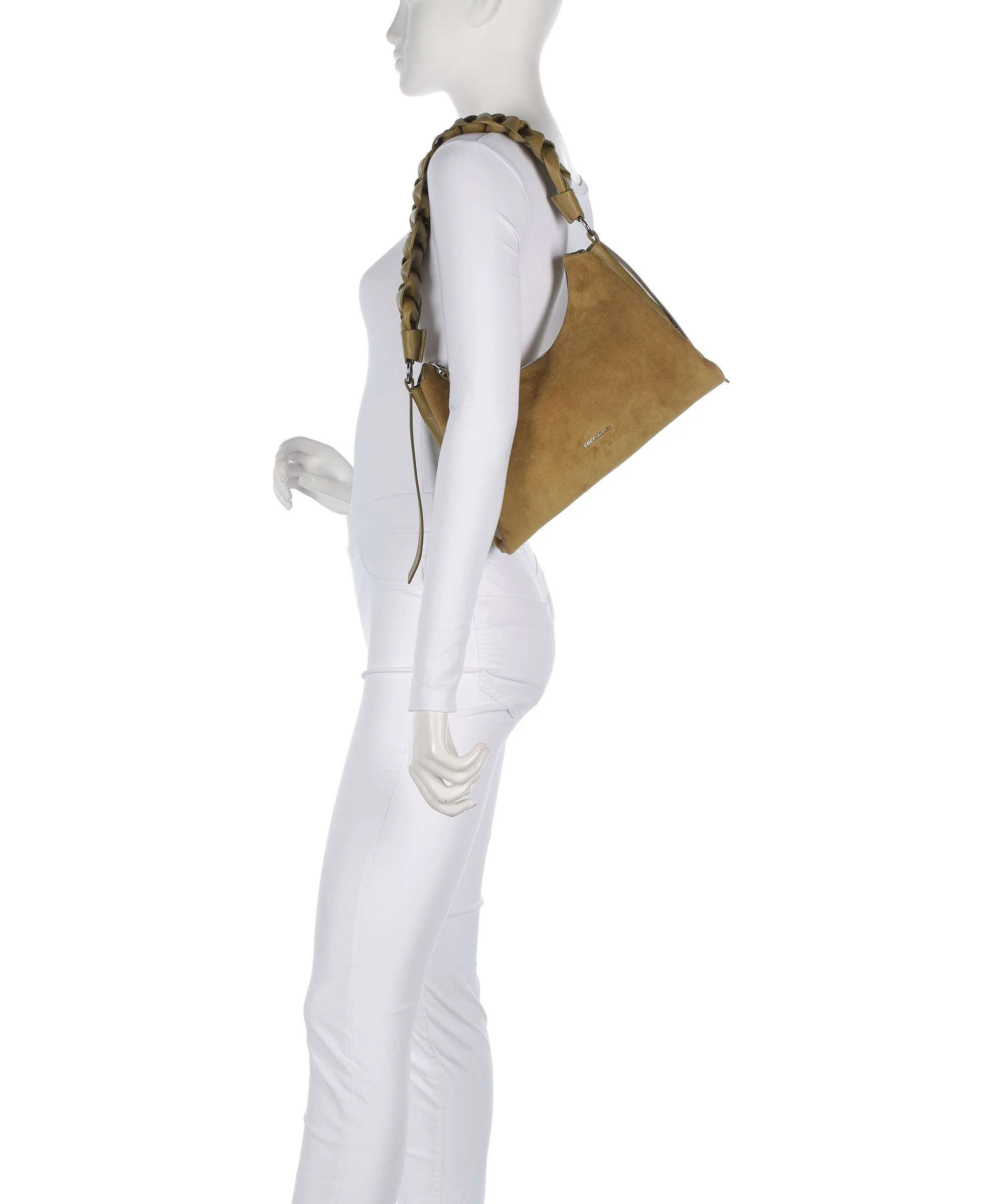 Coccinelle Boheme Suede Shoulder bag seagrass - Image 3