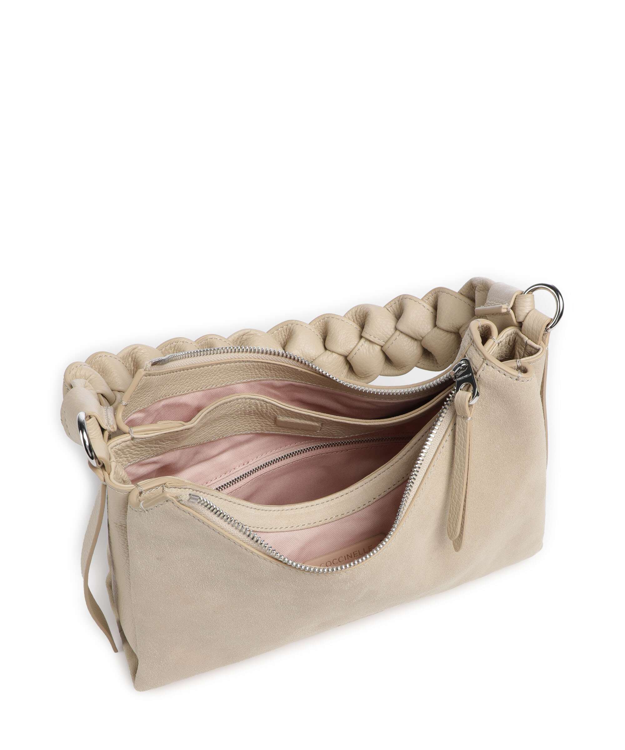Coccinelle Boheme Suede Shoulder bag sandshell - Image 5