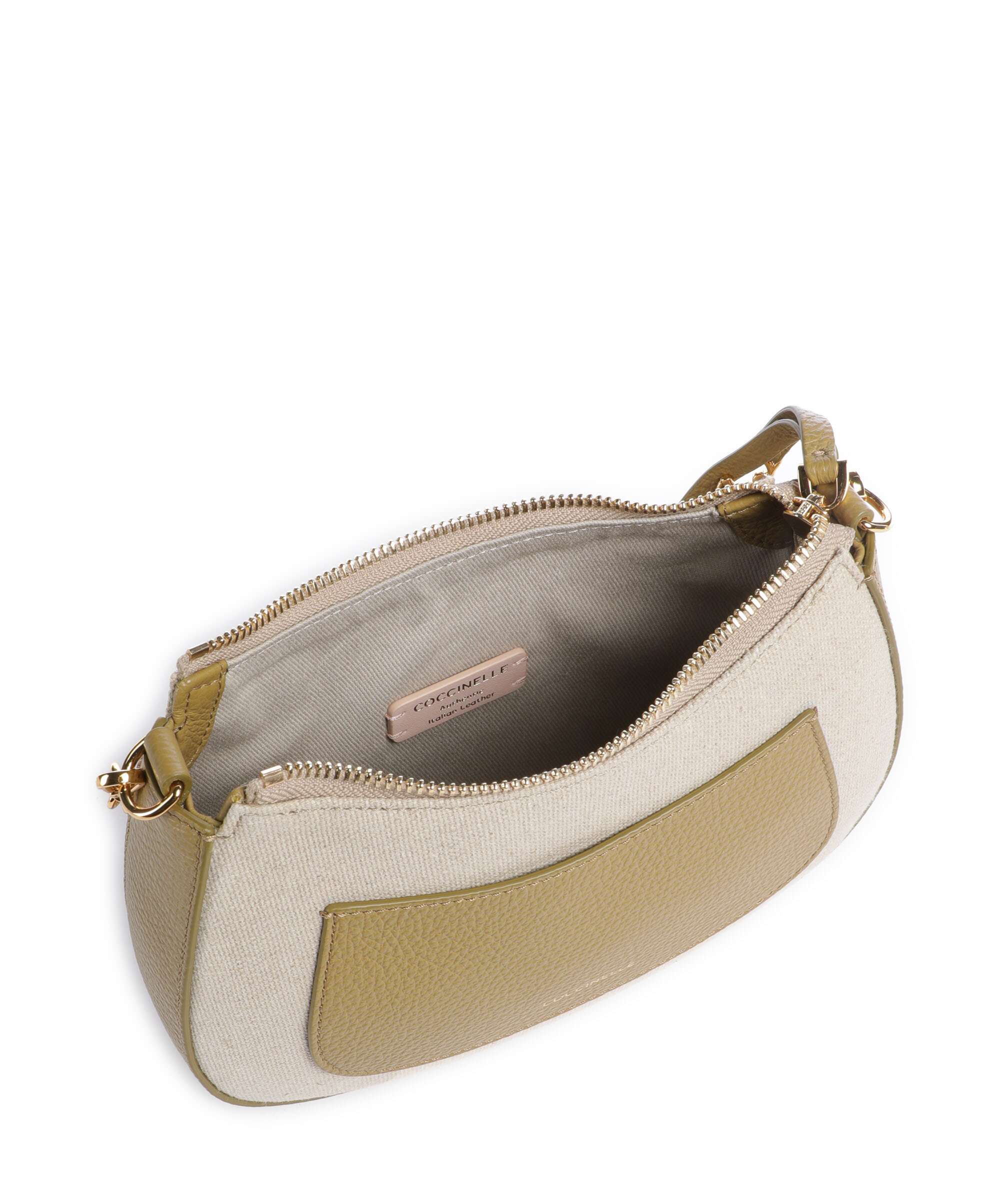 Coccinelle C-Easy Canvas Crossbody bag natural/seagrass - Image 6