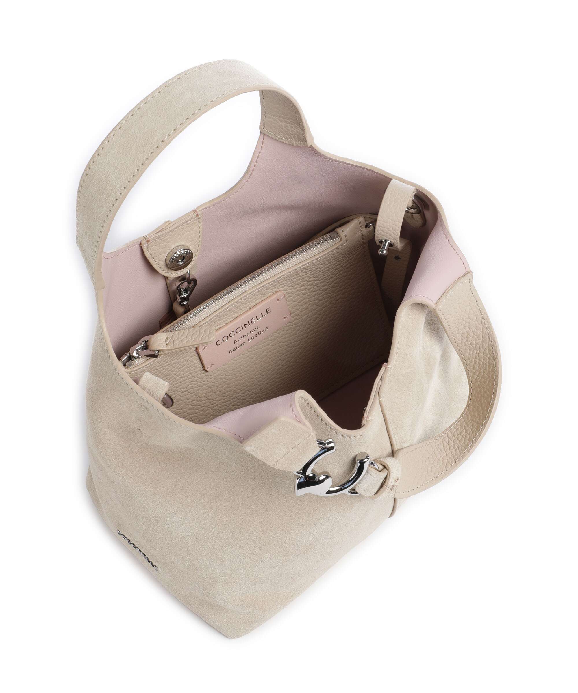 Coccinelle C-Easy Suede Handbag sandshell - Image 6