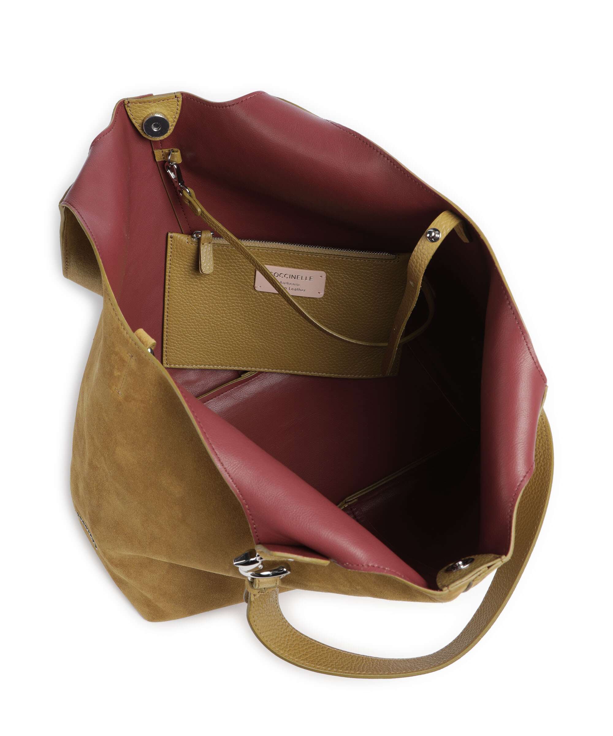 Coccinelle C-Easy Suede Hobo bag seagrass - Image 6