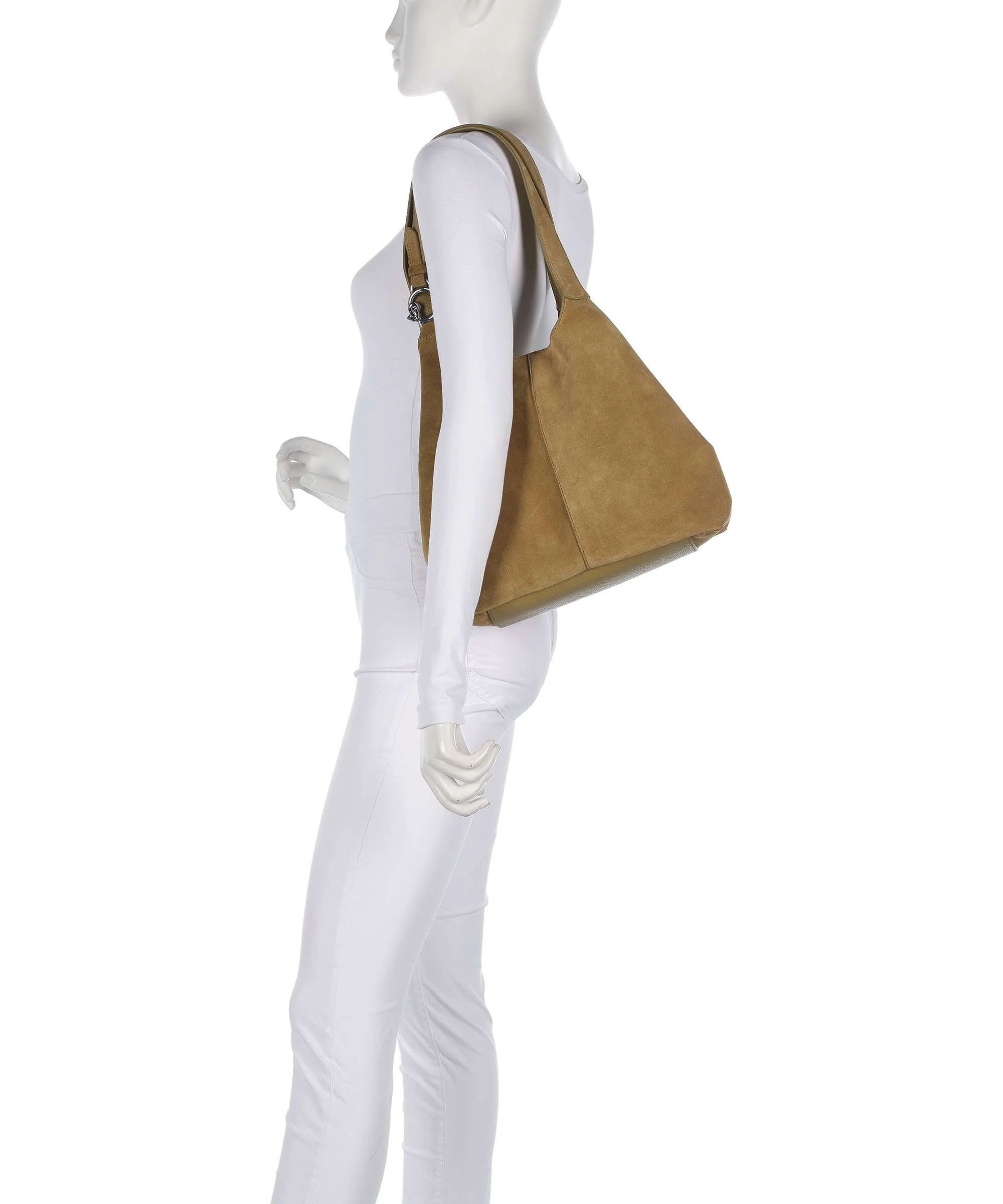 Coccinelle C-Easy Suede Hobo bag seagrass - Image 3
