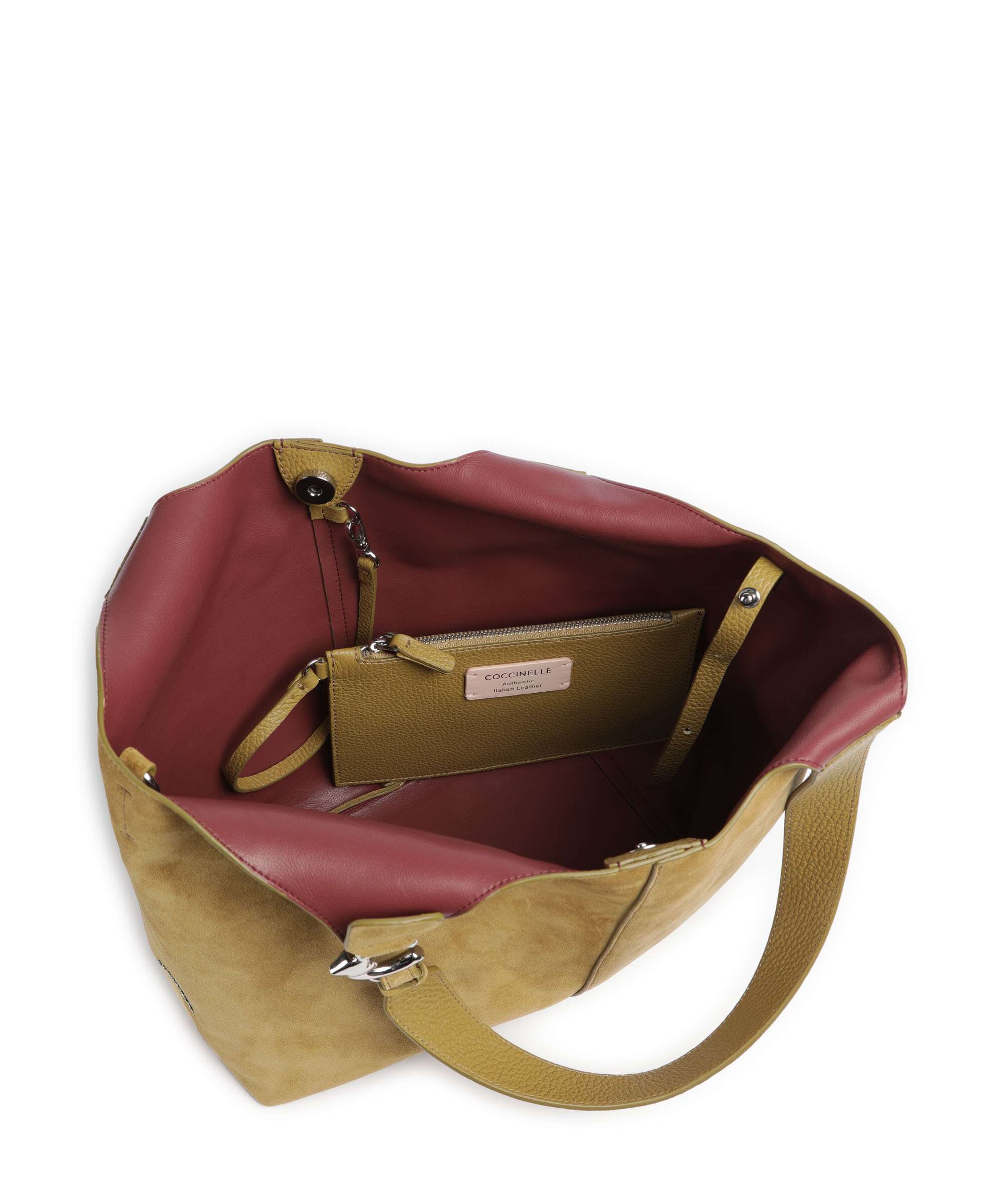 Coccinelle C-Easy Suede Hobo bag seagrass - Image 6