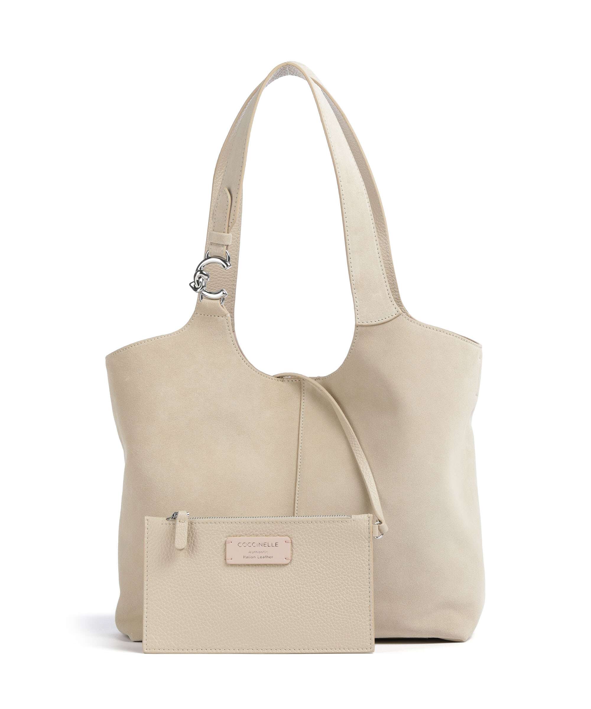 Coccinelle C-Easy Suede Hobo bag sandshell - Image 2