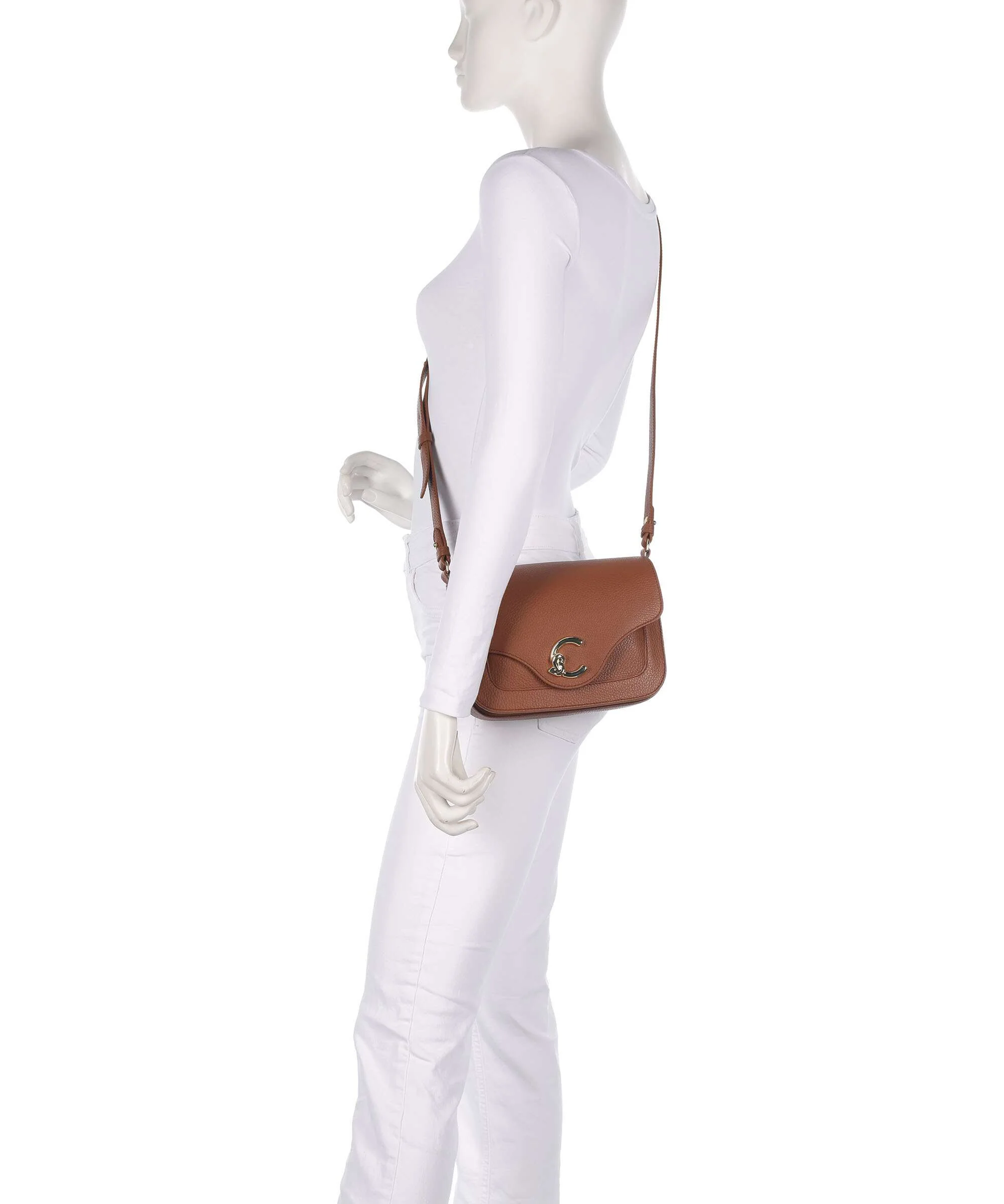 Coccinelle C-Me Crossbody bag cognac - Image 3