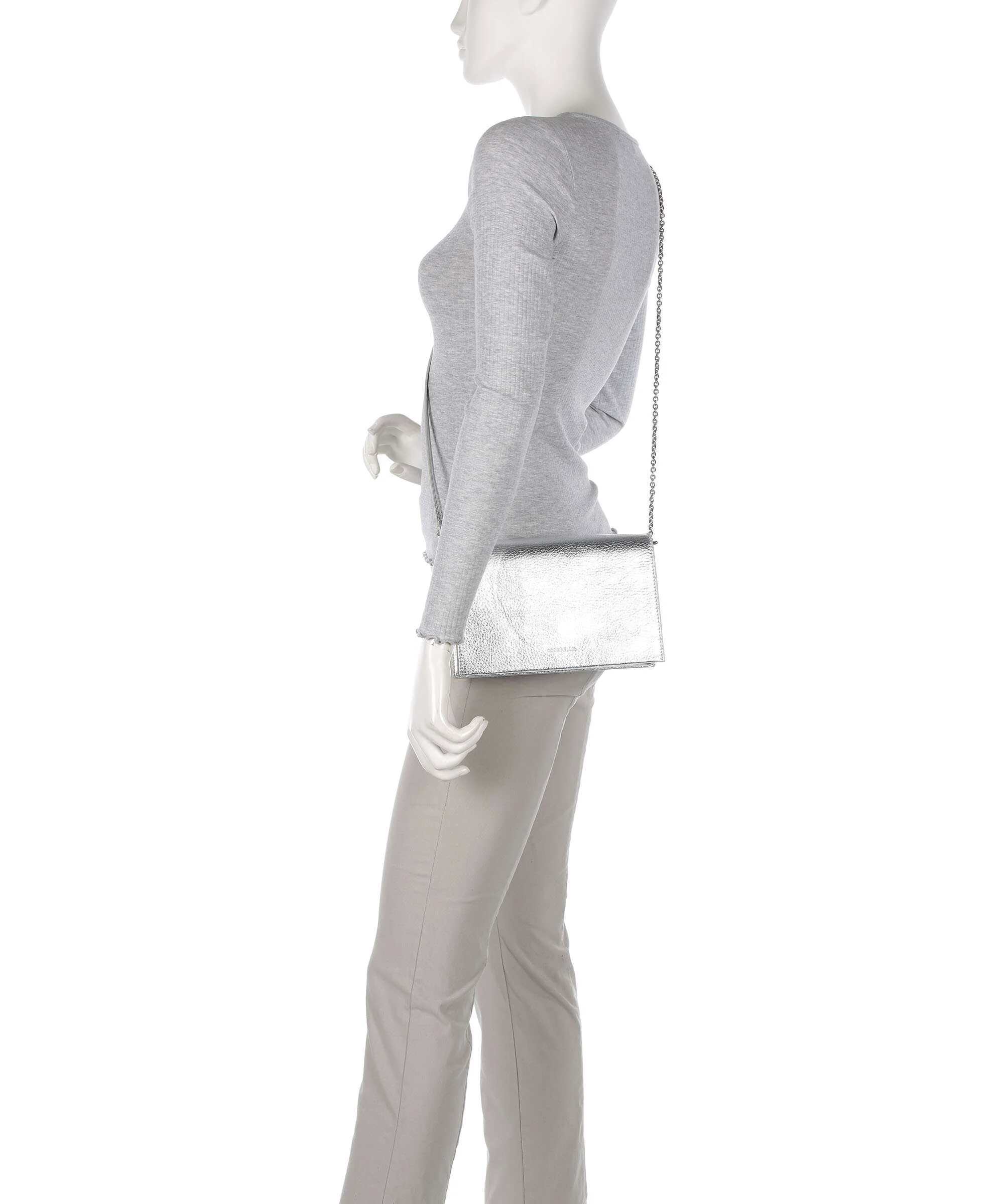 Coccinelle Dandy Crossbody bag silver - Image 3