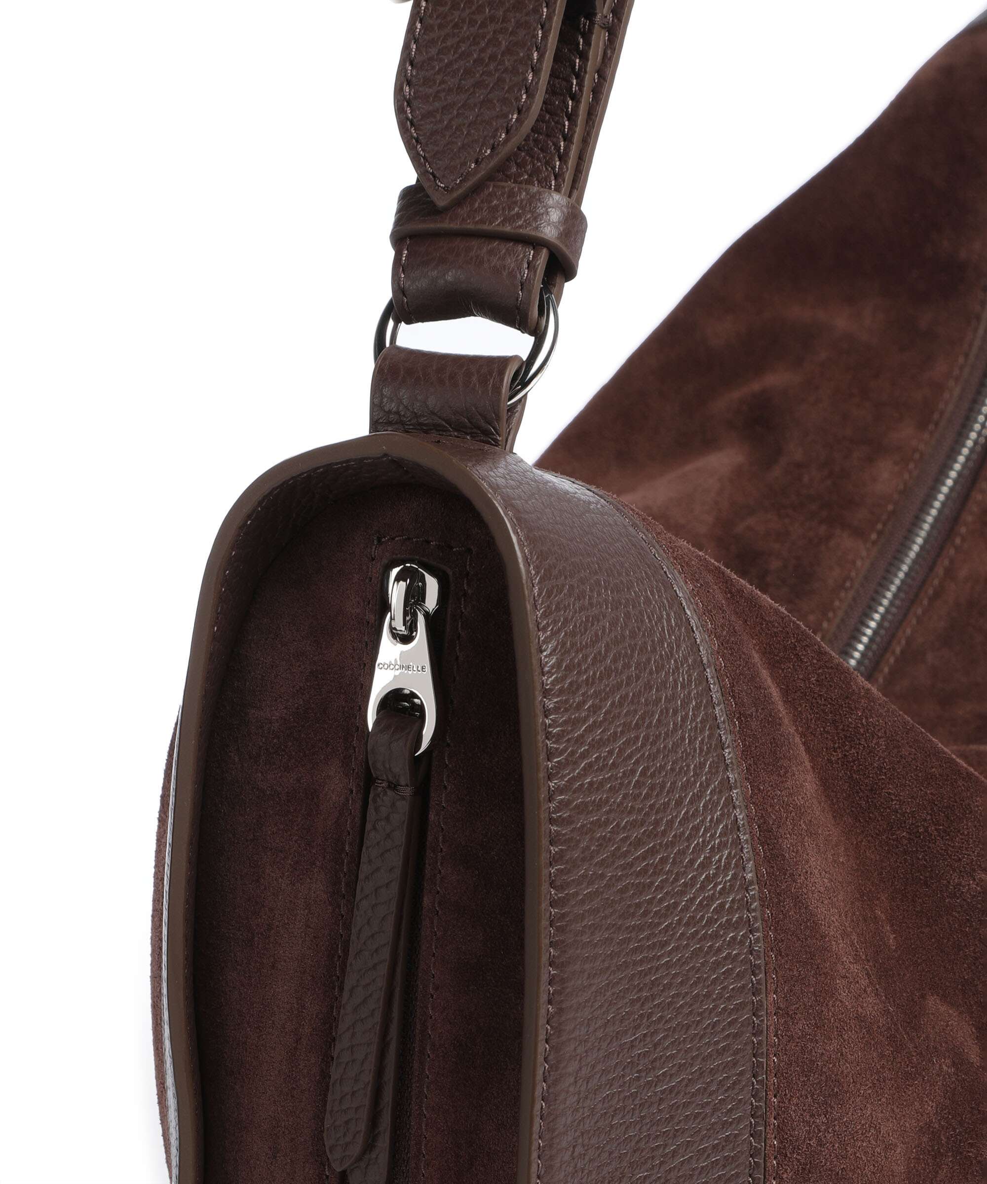 Coccinelle Elinor Suede Hobo bag brunette - Image 4