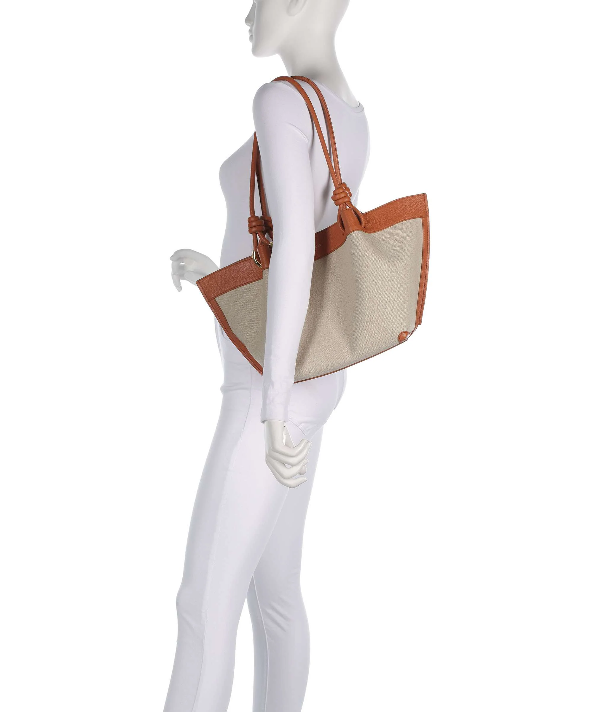 Coccinelle Finn Canvas Hobo bag natural/crab - Image 3