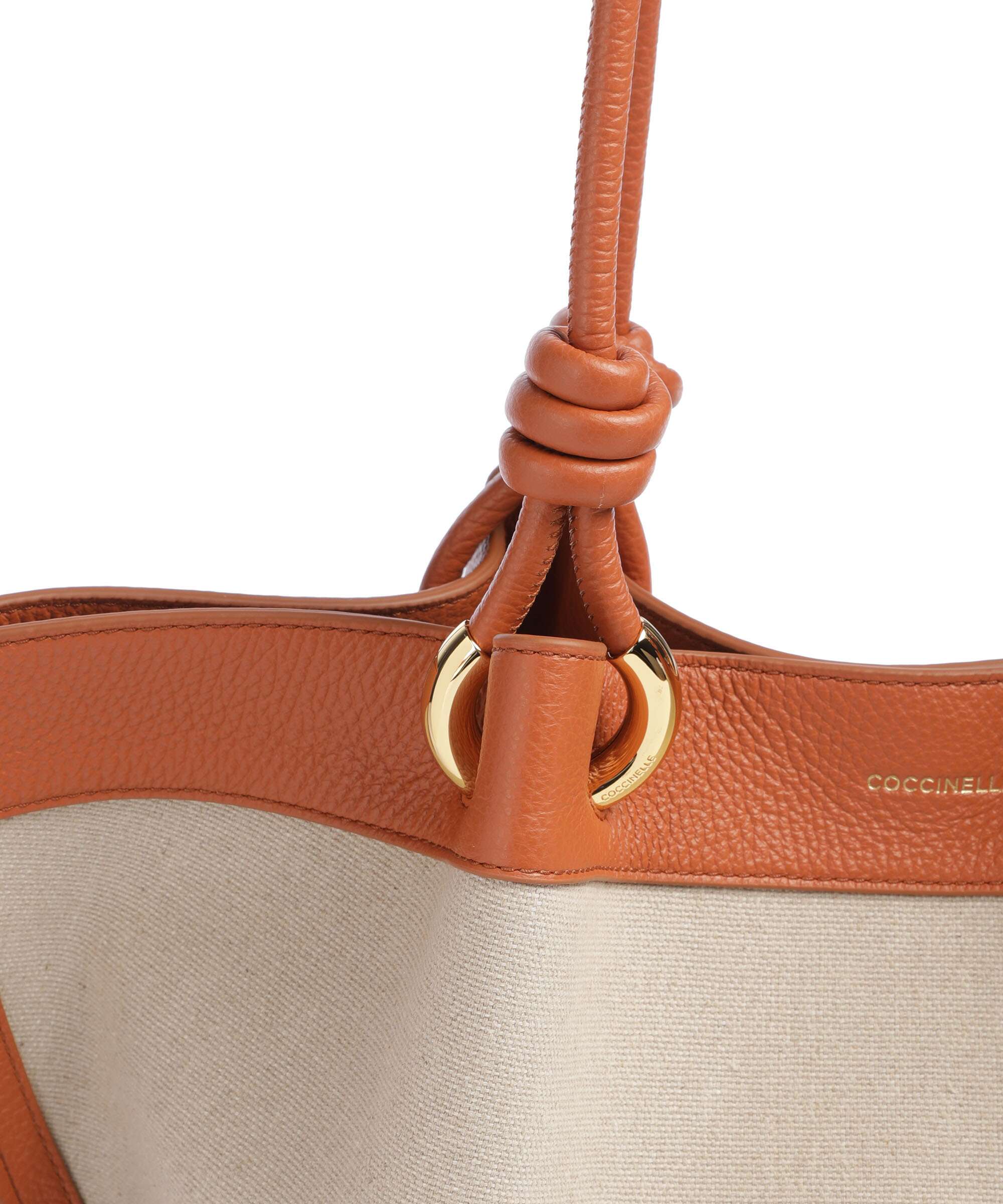 Coccinelle Finn Canvas Hobo bag natural/crab - Image 4