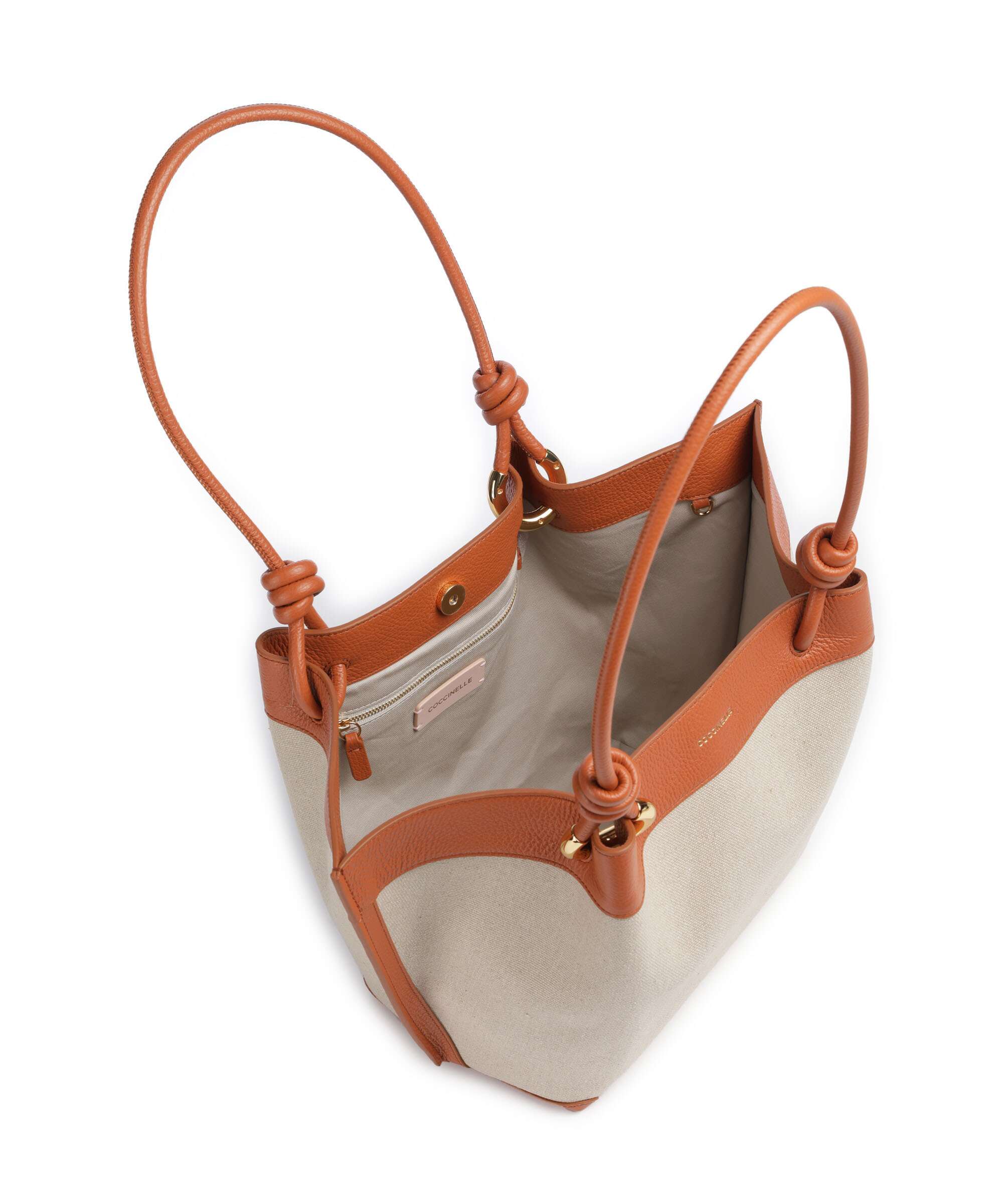 Coccinelle Finn Canvas Hobo bag natural/crab - Image 6