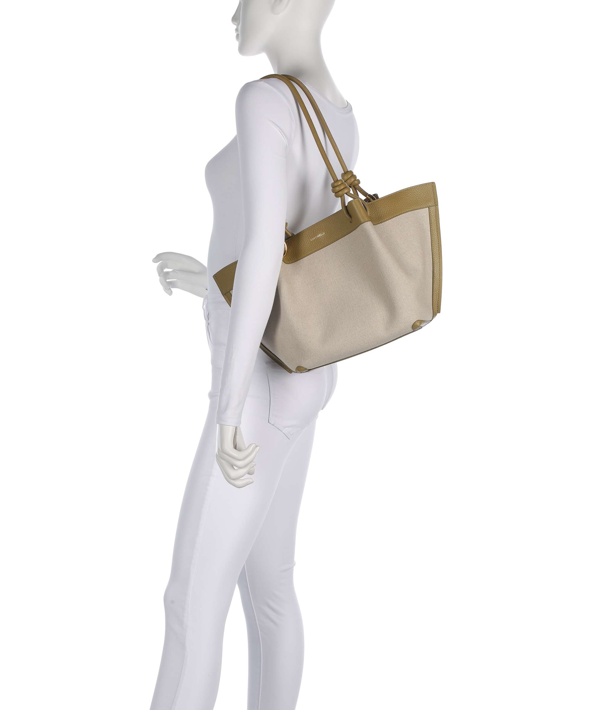 Coccinelle Finn Canvas Hobo bag natural/seagrass - Image 3