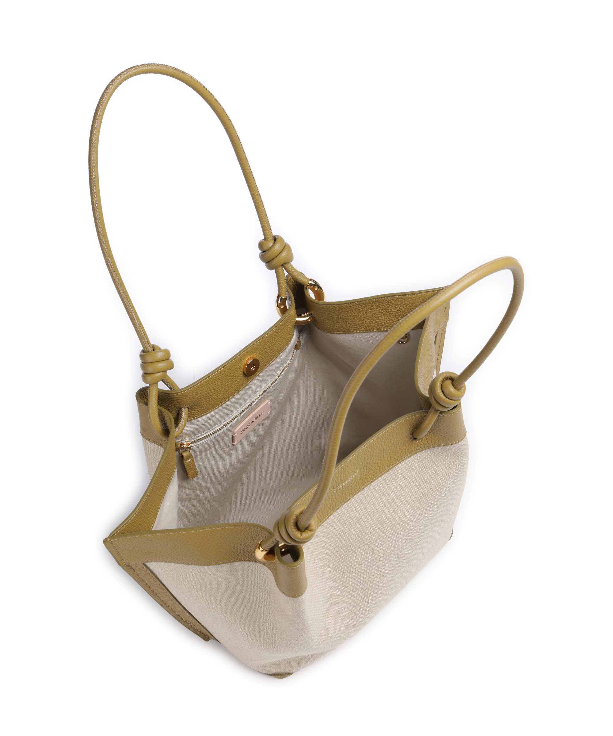 Coccinelle Finn Canvas Hobo bag natural/seagrass - Image 6