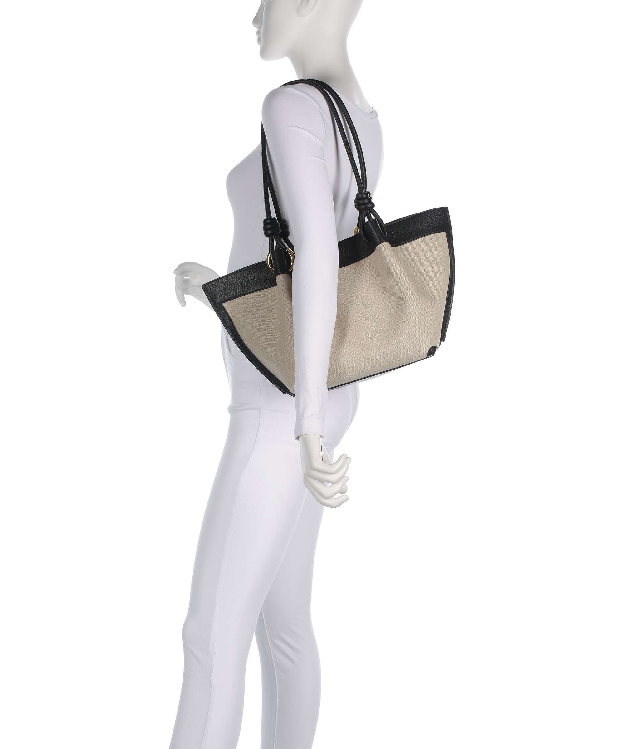 Coccinelle Finn Canvas Hobo bag natural/noir - Image 3