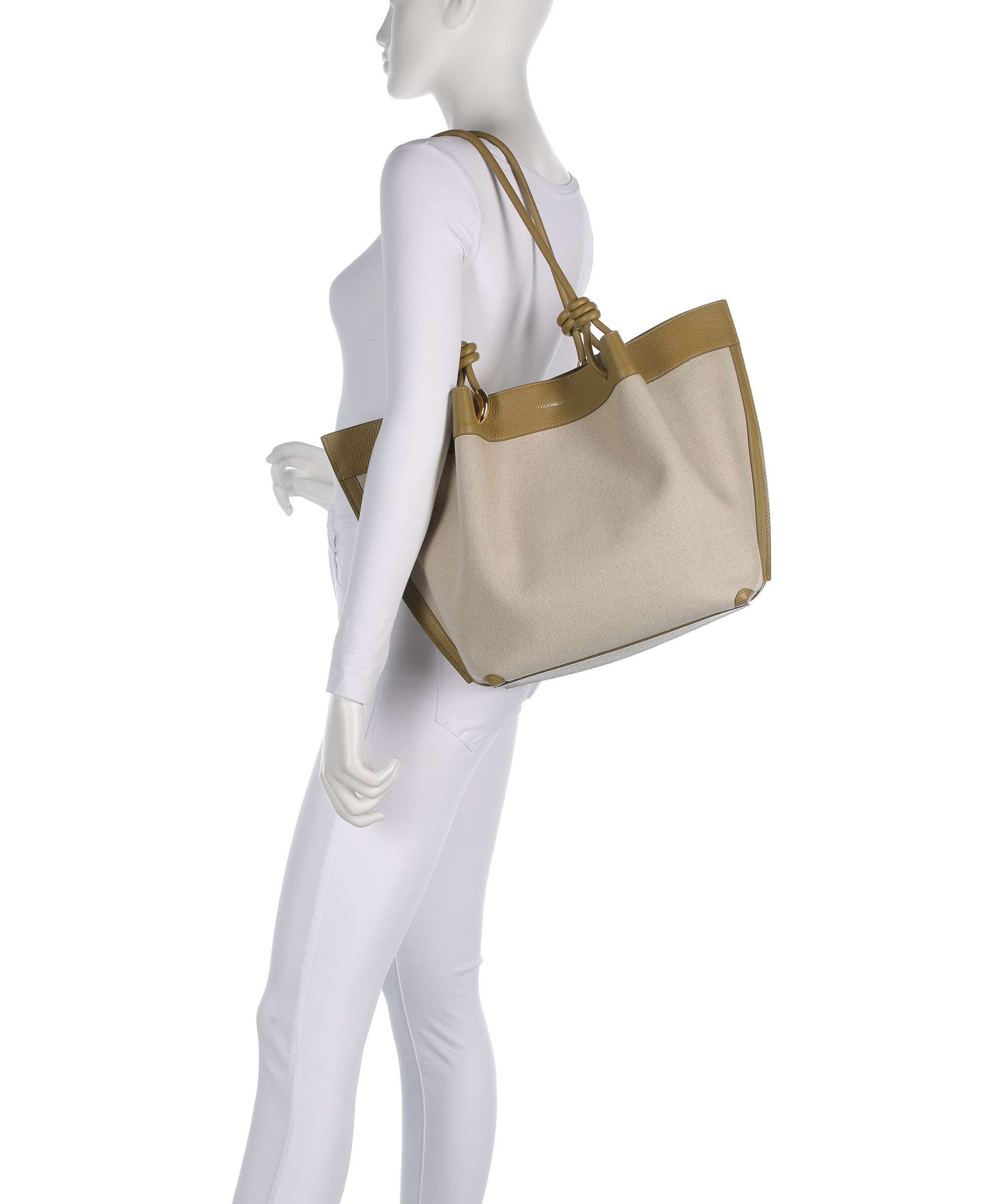 Coccinelle Finn Canvas Tote bag natural/seagrass - Image 3