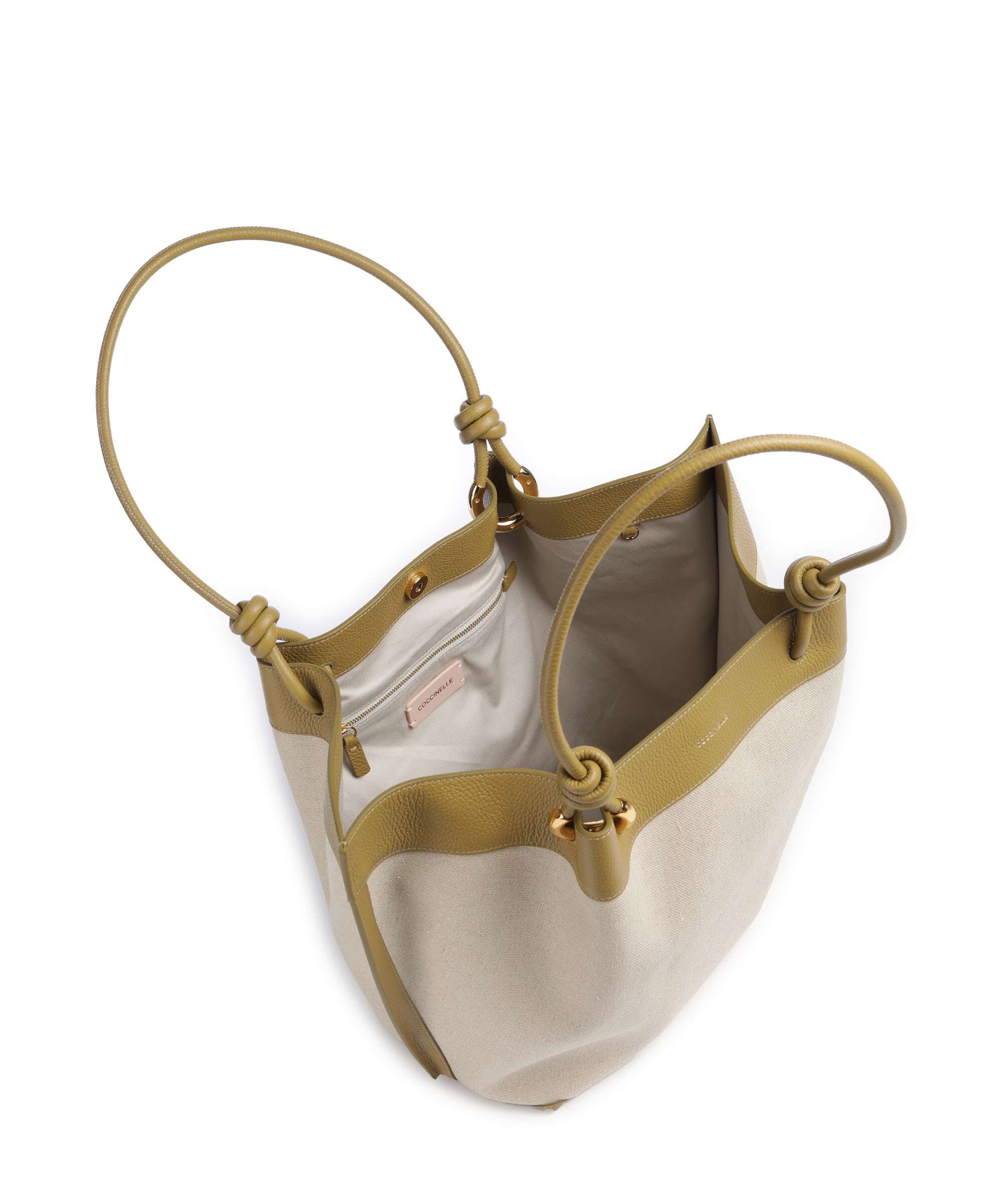 Coccinelle Finn Canvas Tote bag natural/seagrass - Image 6