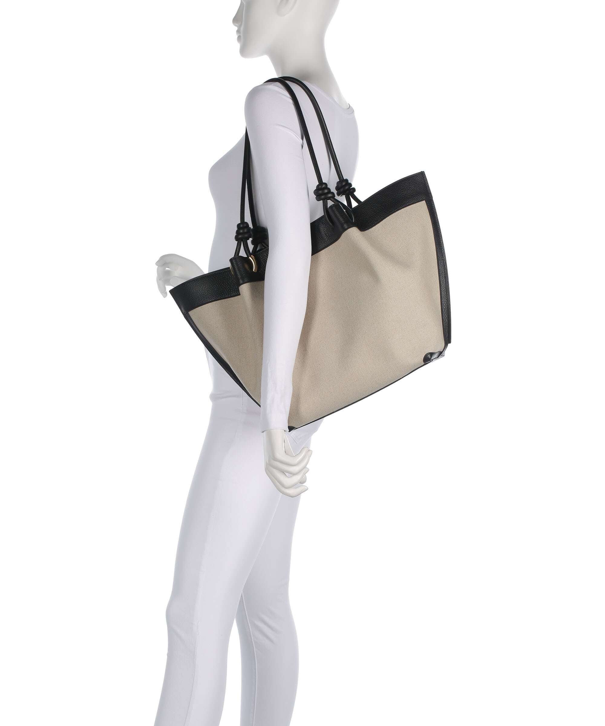 Coccinelle Finn Canvas Tote bag natural/noir - Image 3