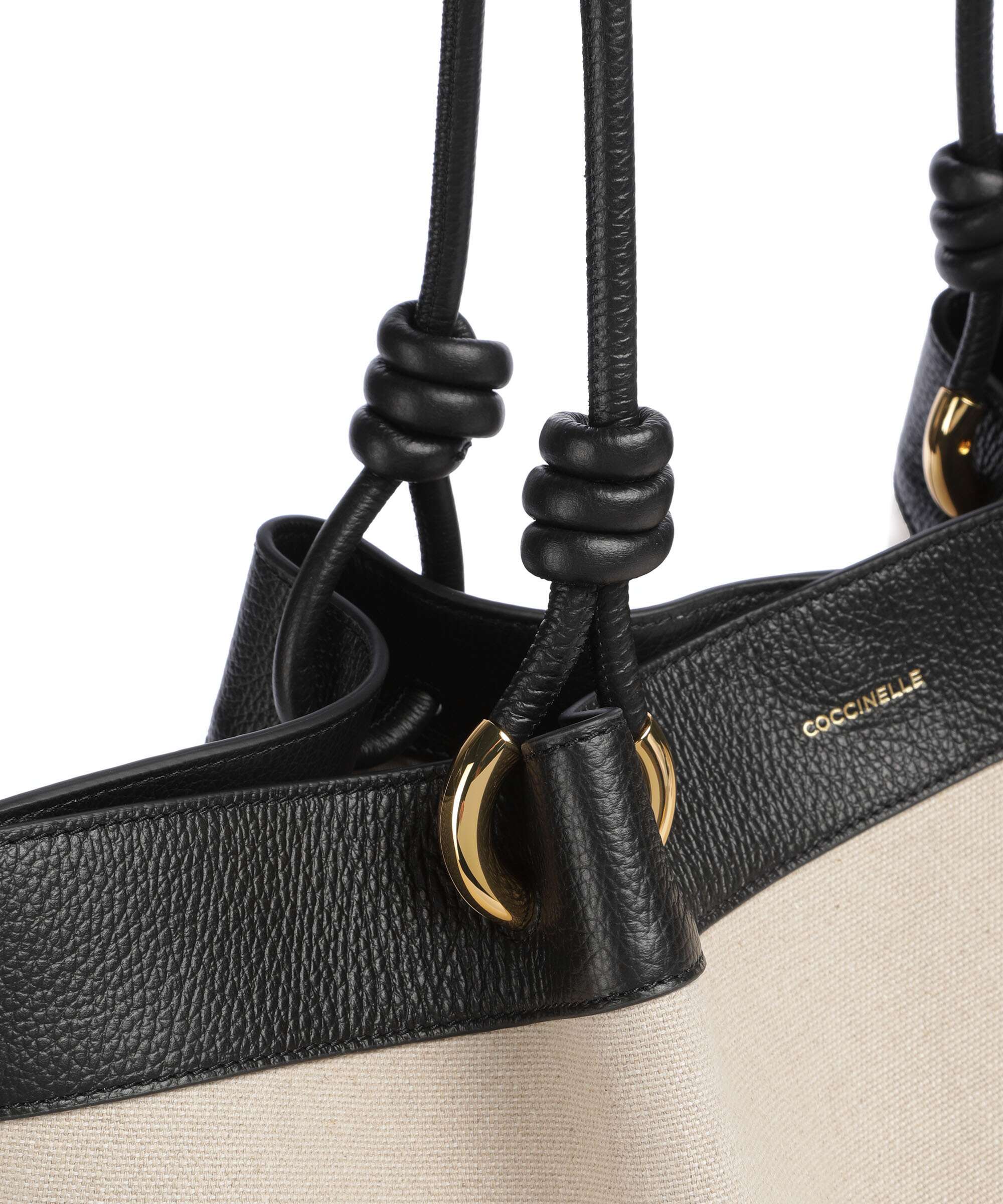 Coccinelle Finn Canvas Tote bag natural/noir - Image 4