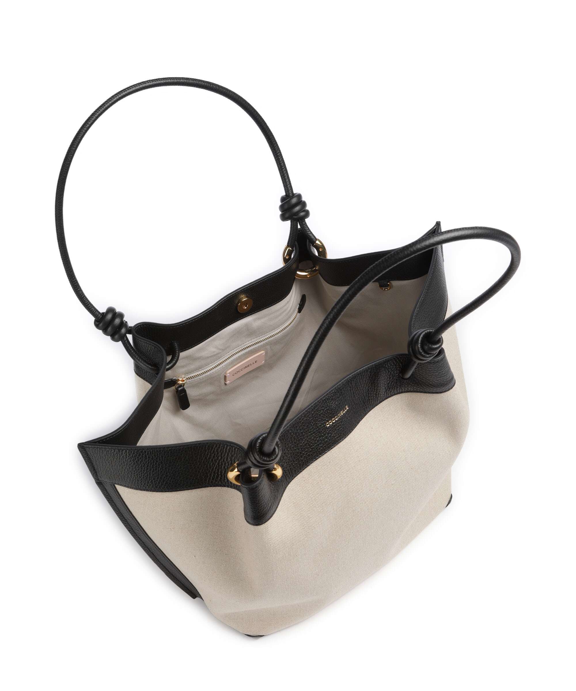 Coccinelle Finn Canvas Tote bag natural/noir - Image 6