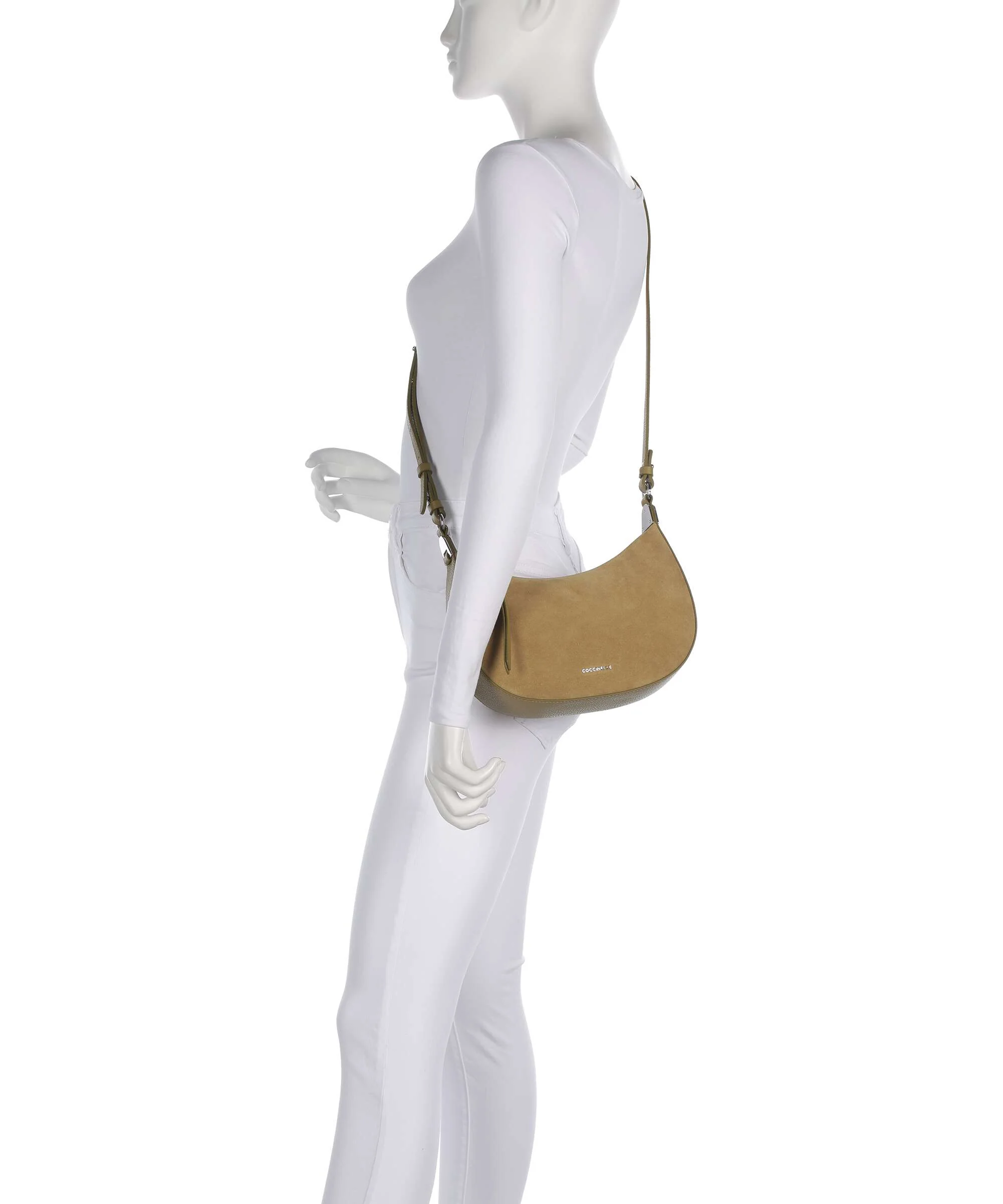 Coccinelle Fujiko Suede Crossbody bag seagrass - Image 3