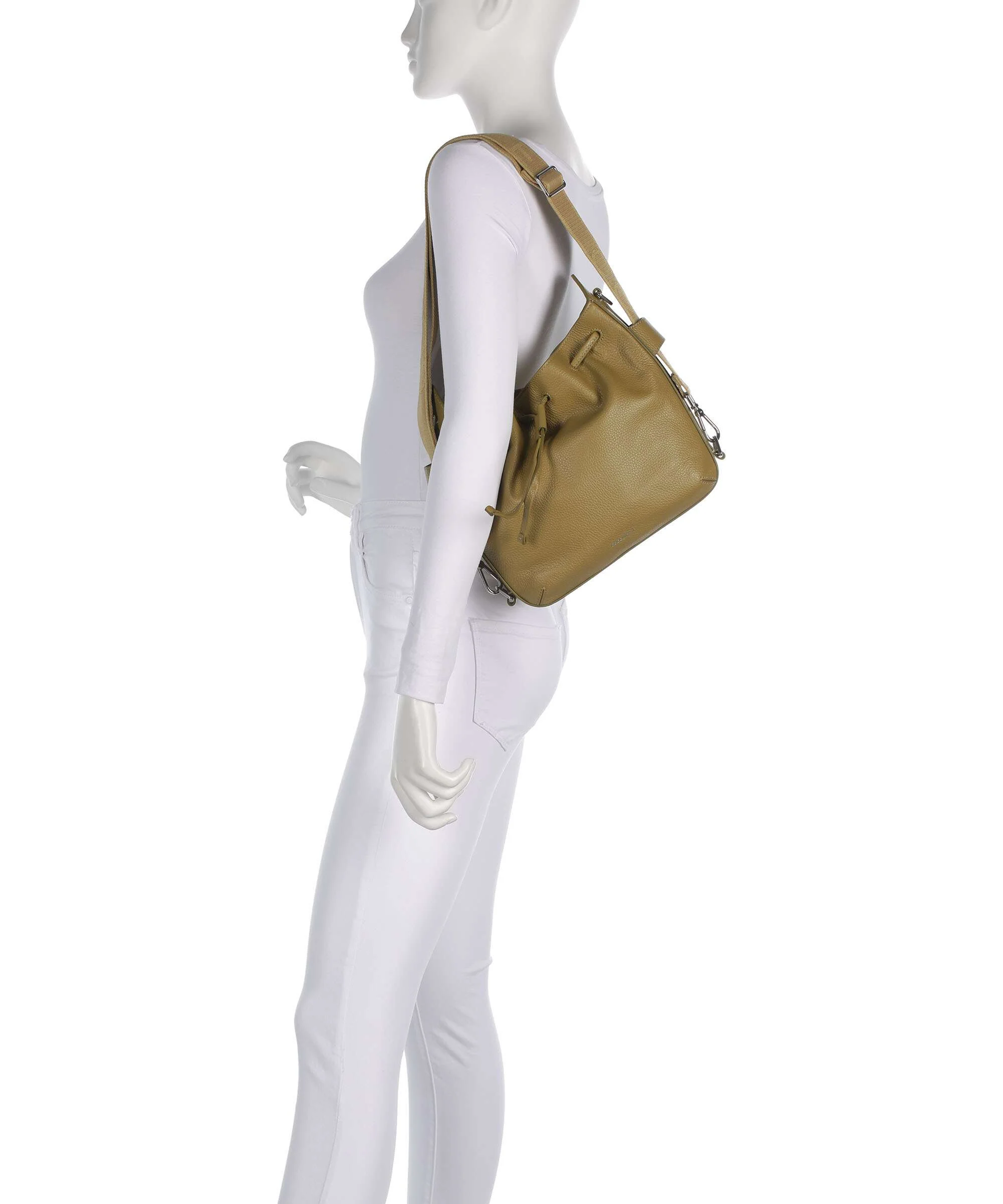 Coccinelle Gretel Ribbon Bucket bag seagrass - Image 4