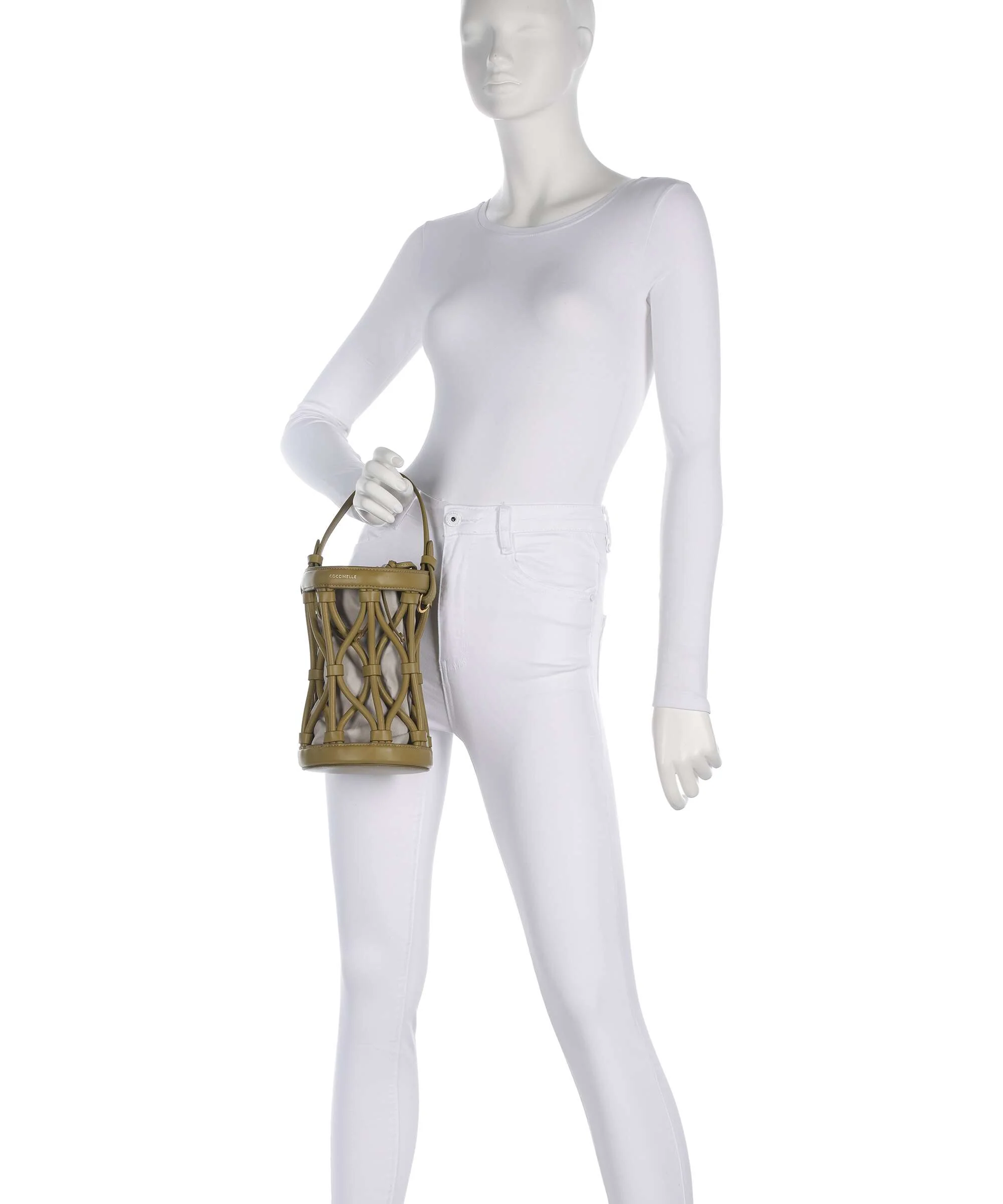 Coccinelle Koi Bucket bag seagrass - Image 3