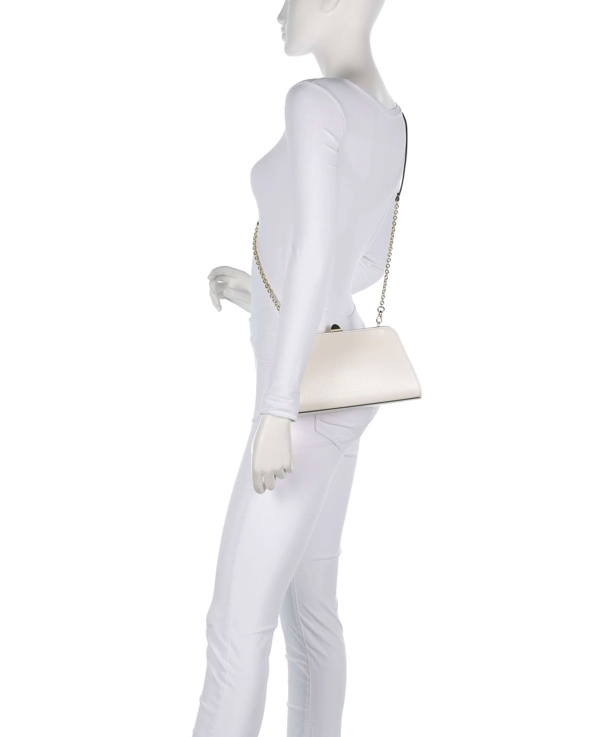 Coccinelle Liv Calf Crossbody bag pearl - Image 3