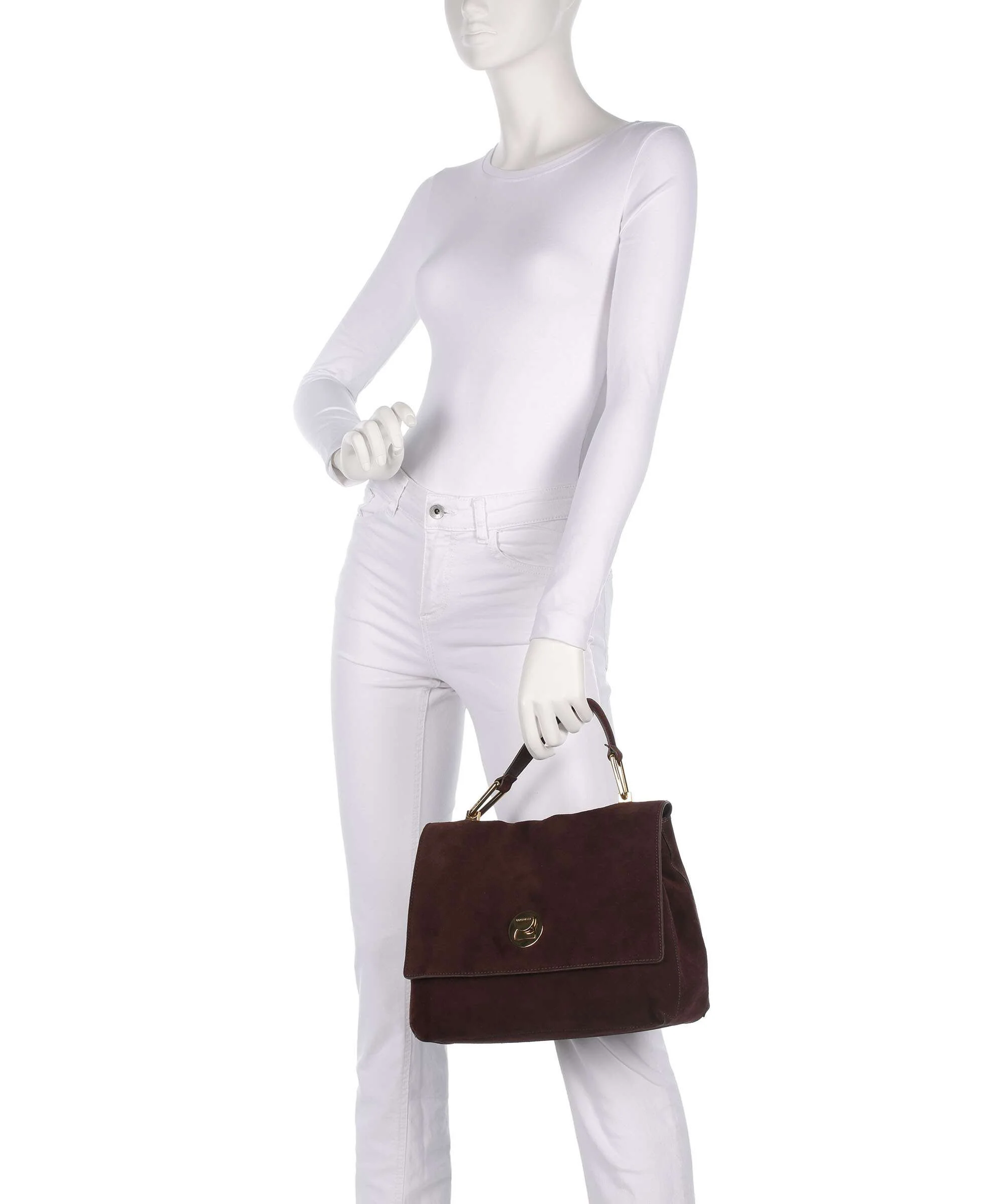 Coccinelle Liya Suede Handbag brunette - Image 3