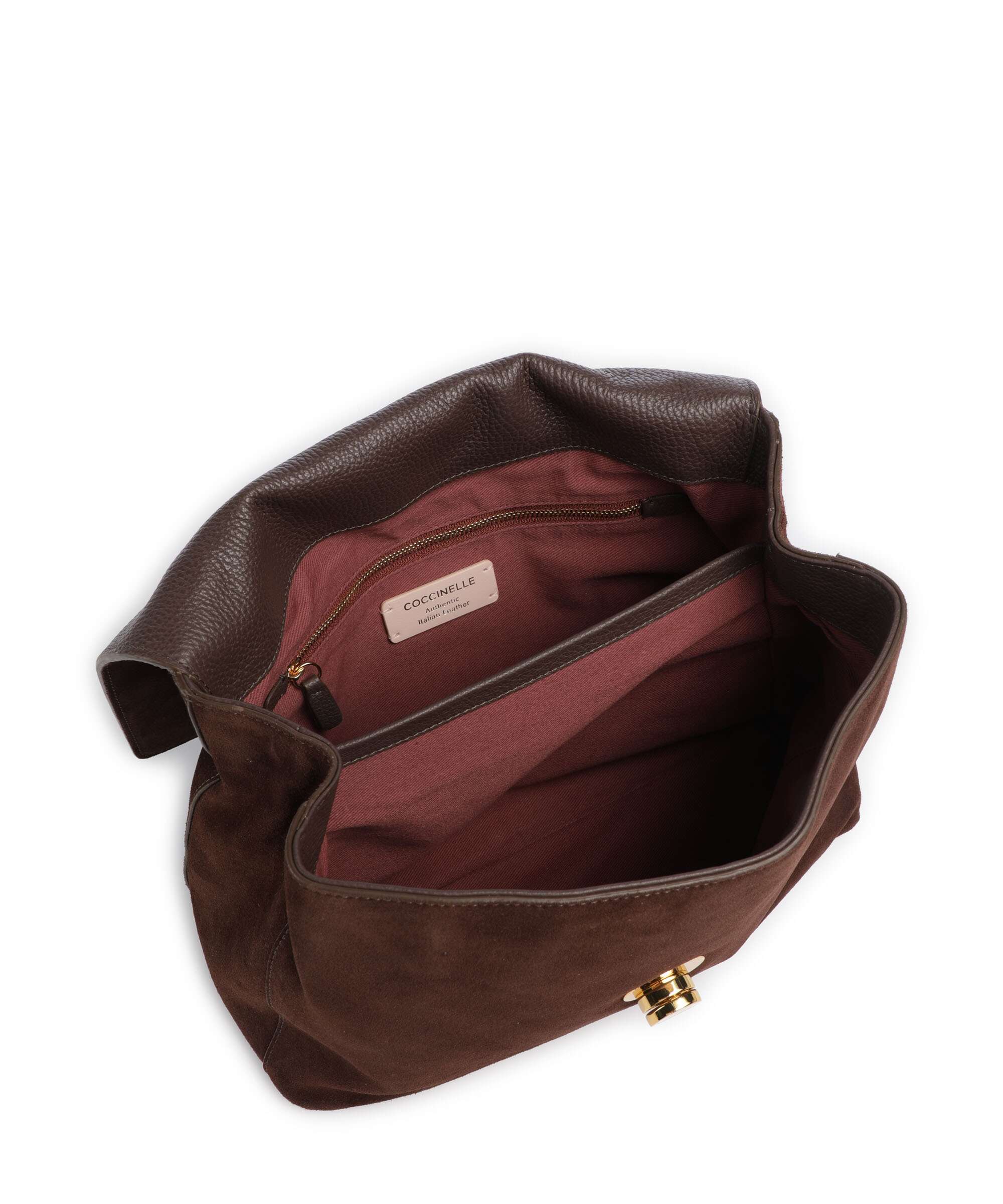 Coccinelle Liya Suede Handbag brunette - Image 6