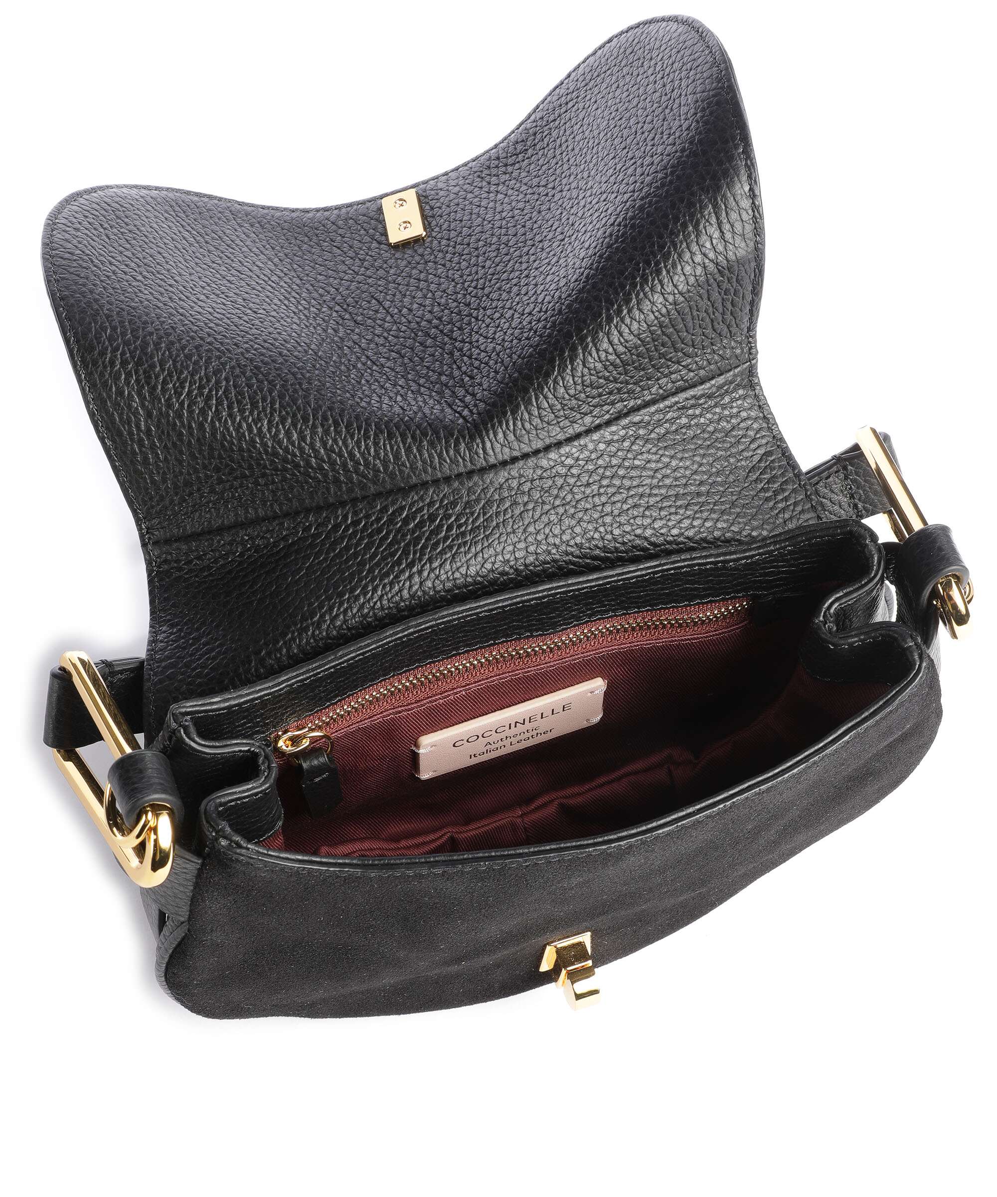 Coccinelle Magie Suede Shoulder bag noir - Image 6