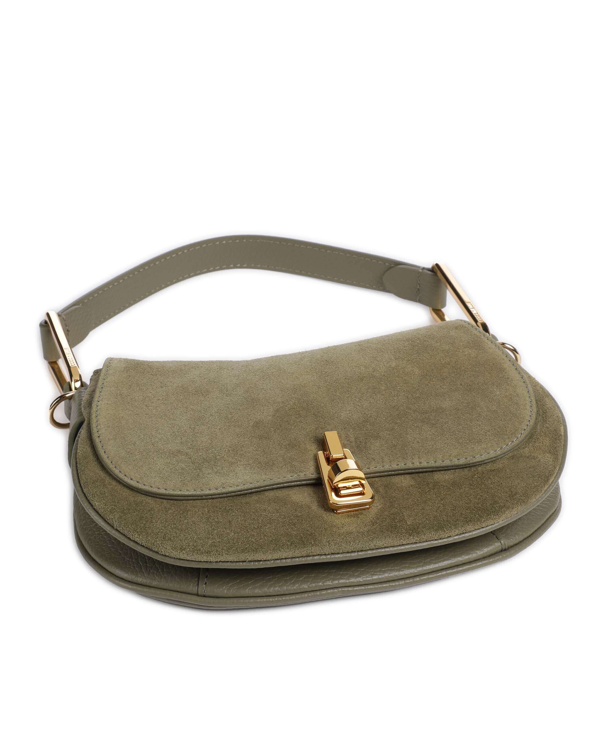 Coccinelle Magie Suede Shoulder bag laurel green - Image 6